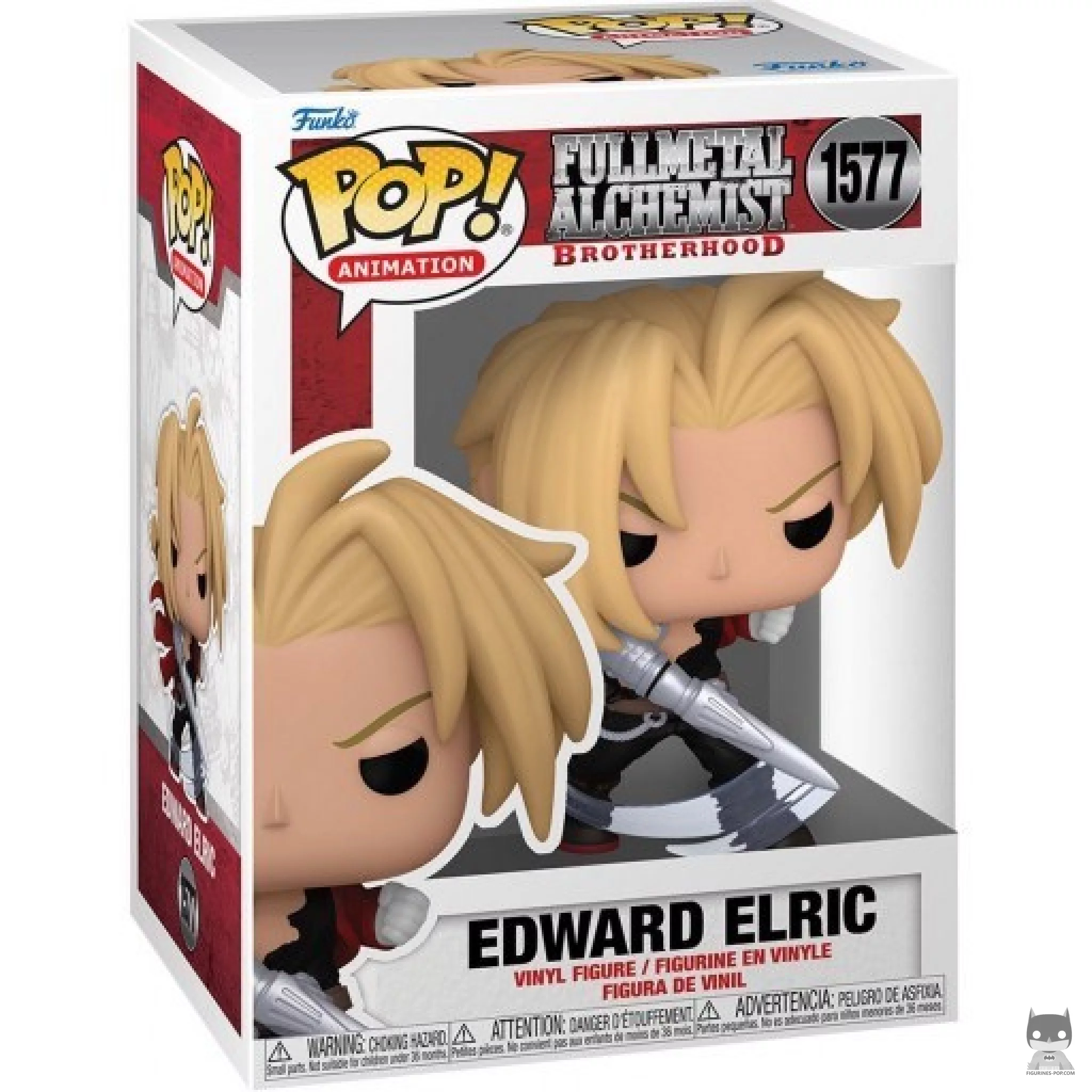 Figura Funko Pop! Edward Elric en su caja