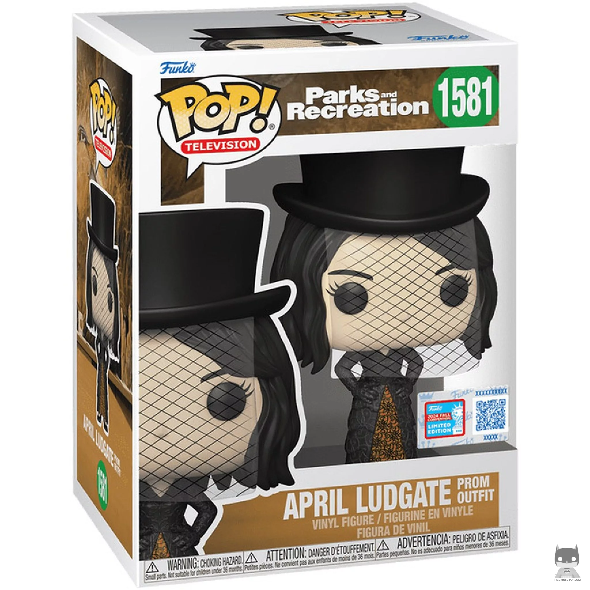 Figura Funko Pop! April Ludgate (Atuendo de baile de graduación) en su caja