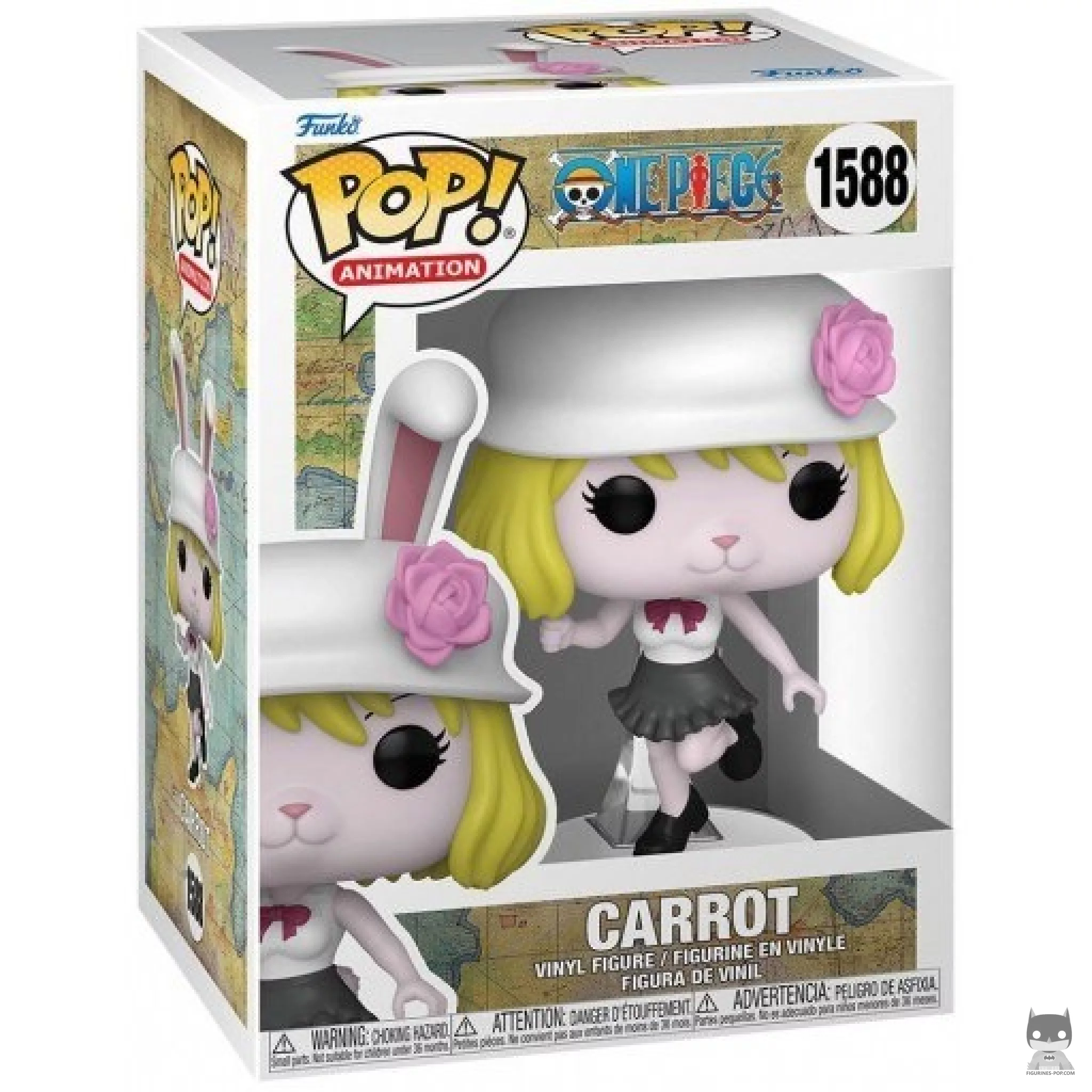 Figura Funko Pop! Carrot con sombrero blanco en su caja