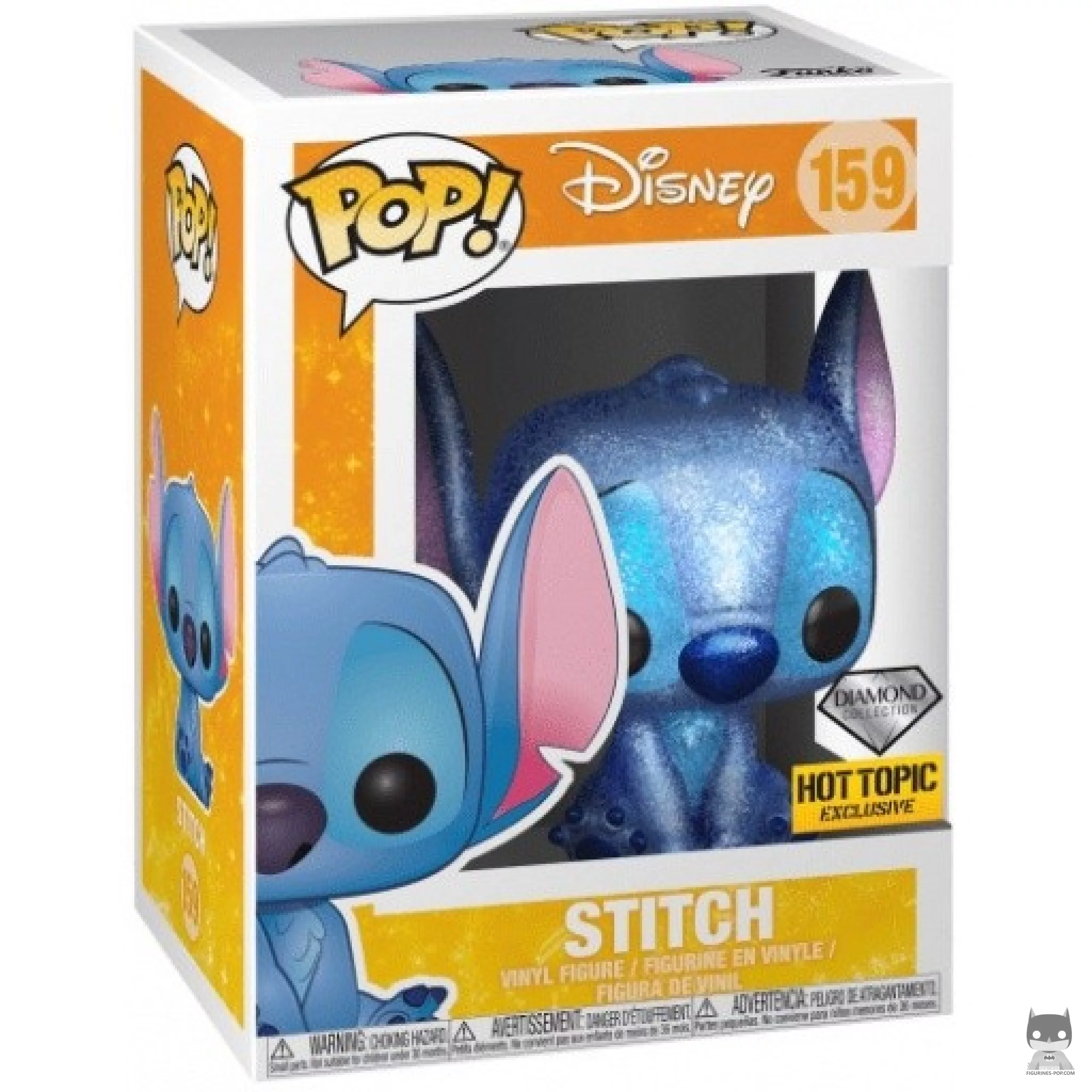 Figura Funko Pop! Stitch (Purpurina de diamante) en su caja