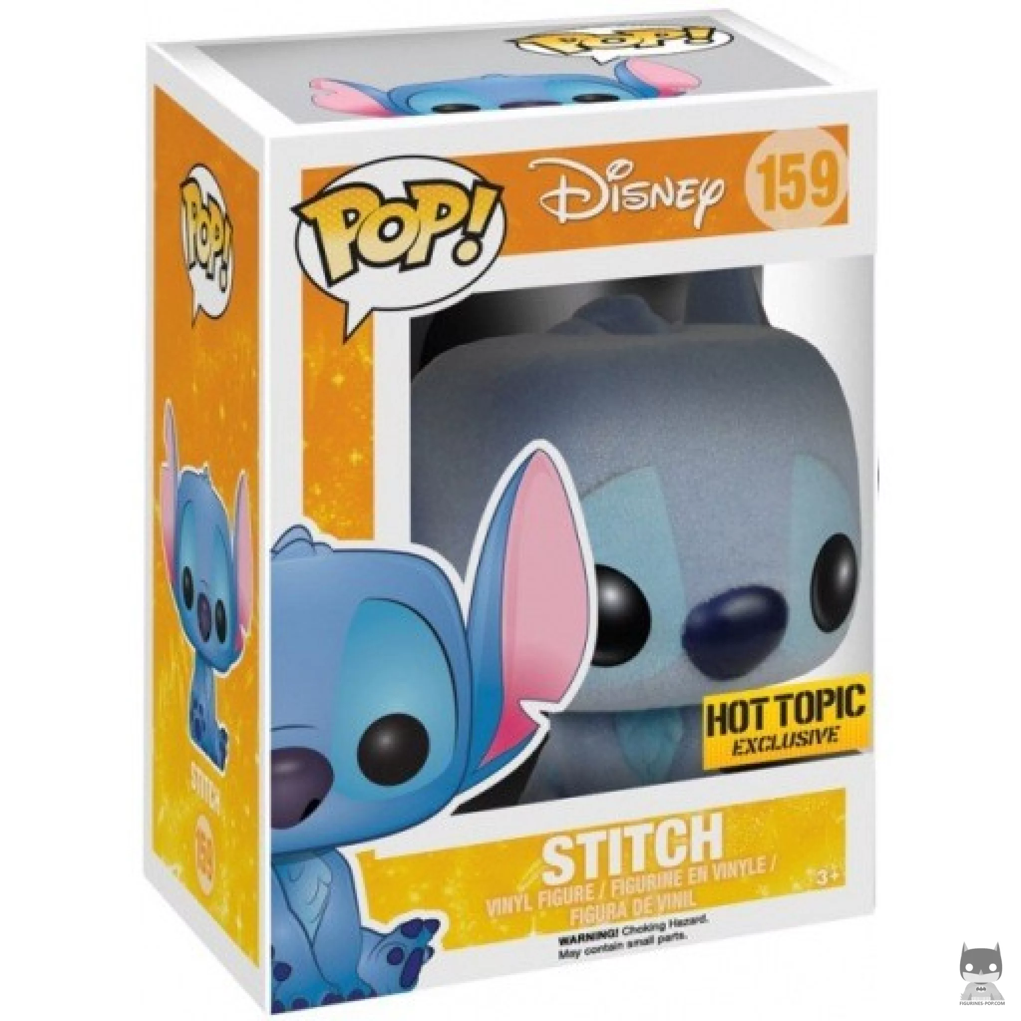 Figura Funko Pop! Stitch sentado (Flocado) en su caja