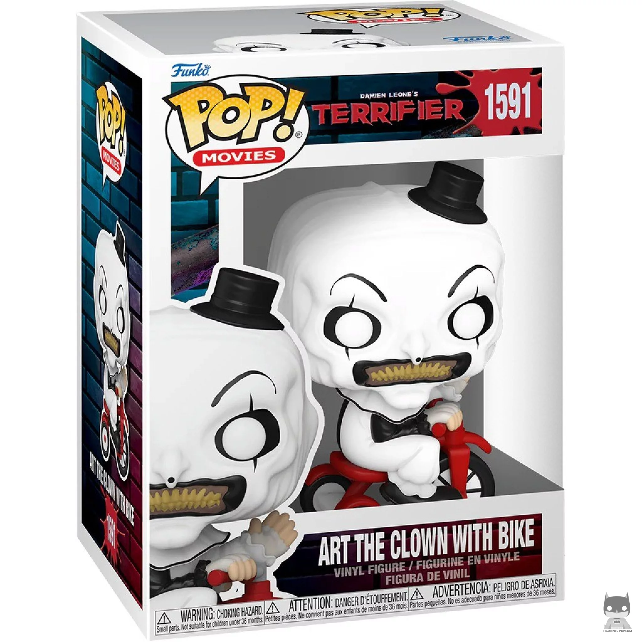 Figura Funko Pop! Art el Payaso con bicicleta en su caja