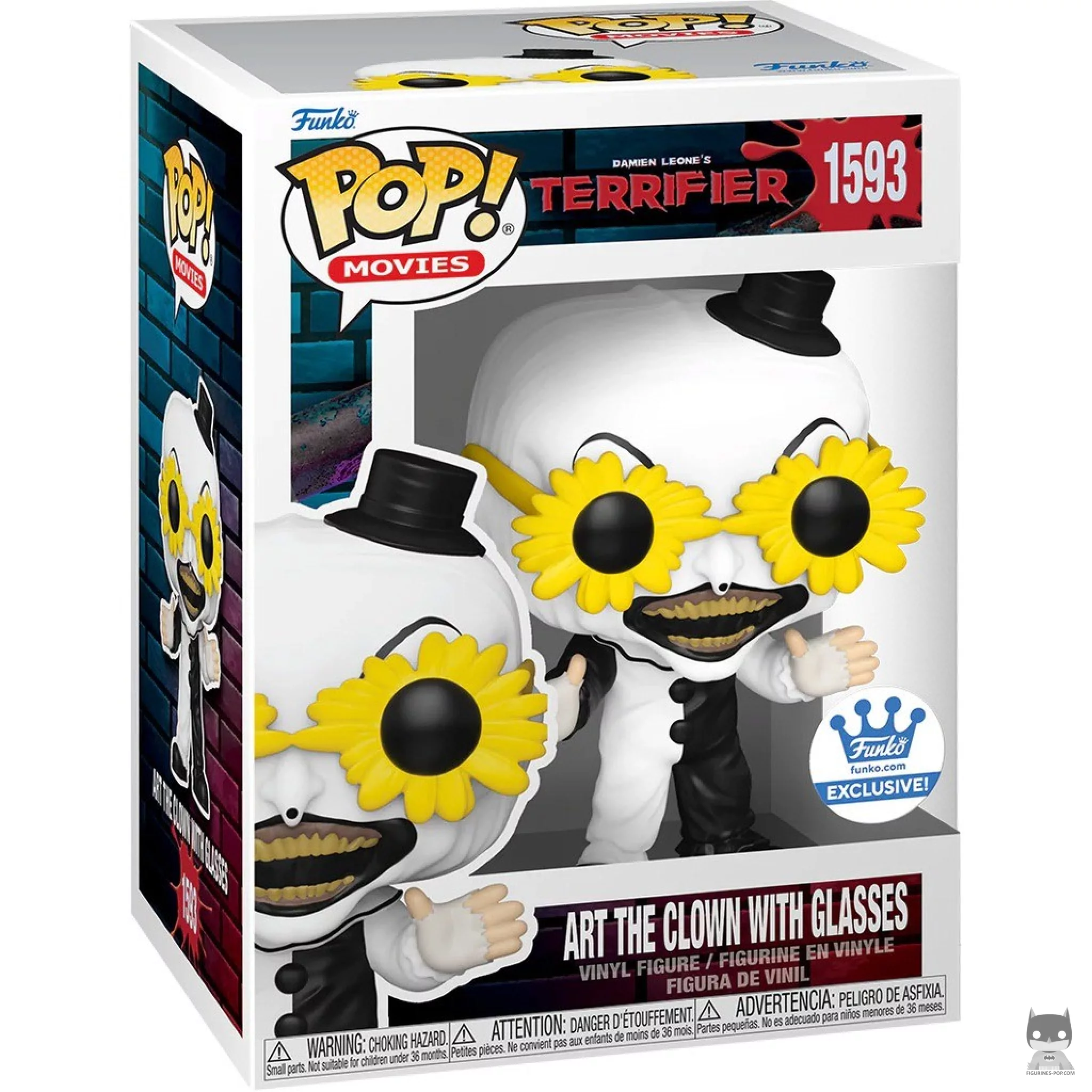 Figura Funko Pop! Art el Payaso con gafas en su caja
