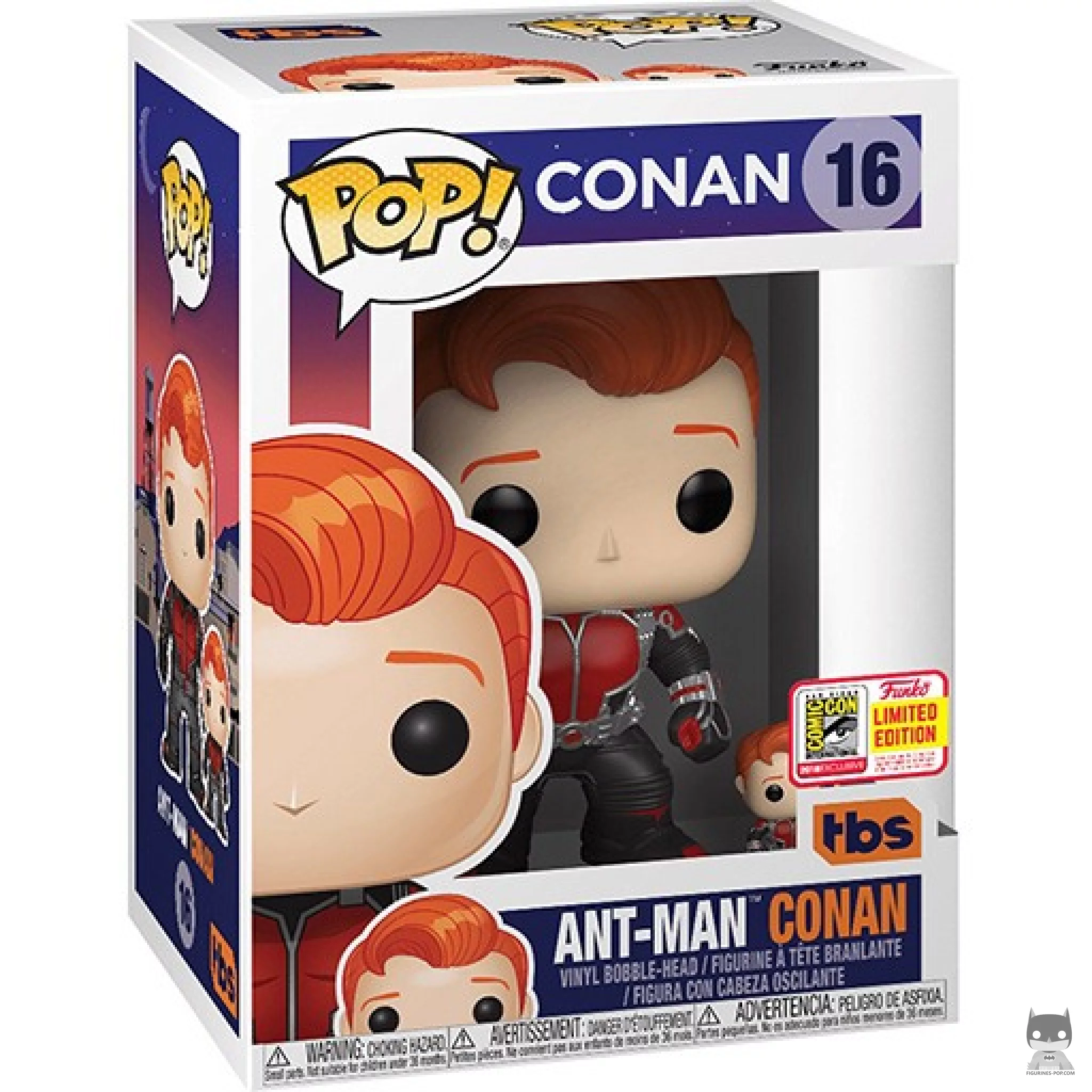 Figura Funko Pop! Conan O'Brien como Ant-Man en su caja
