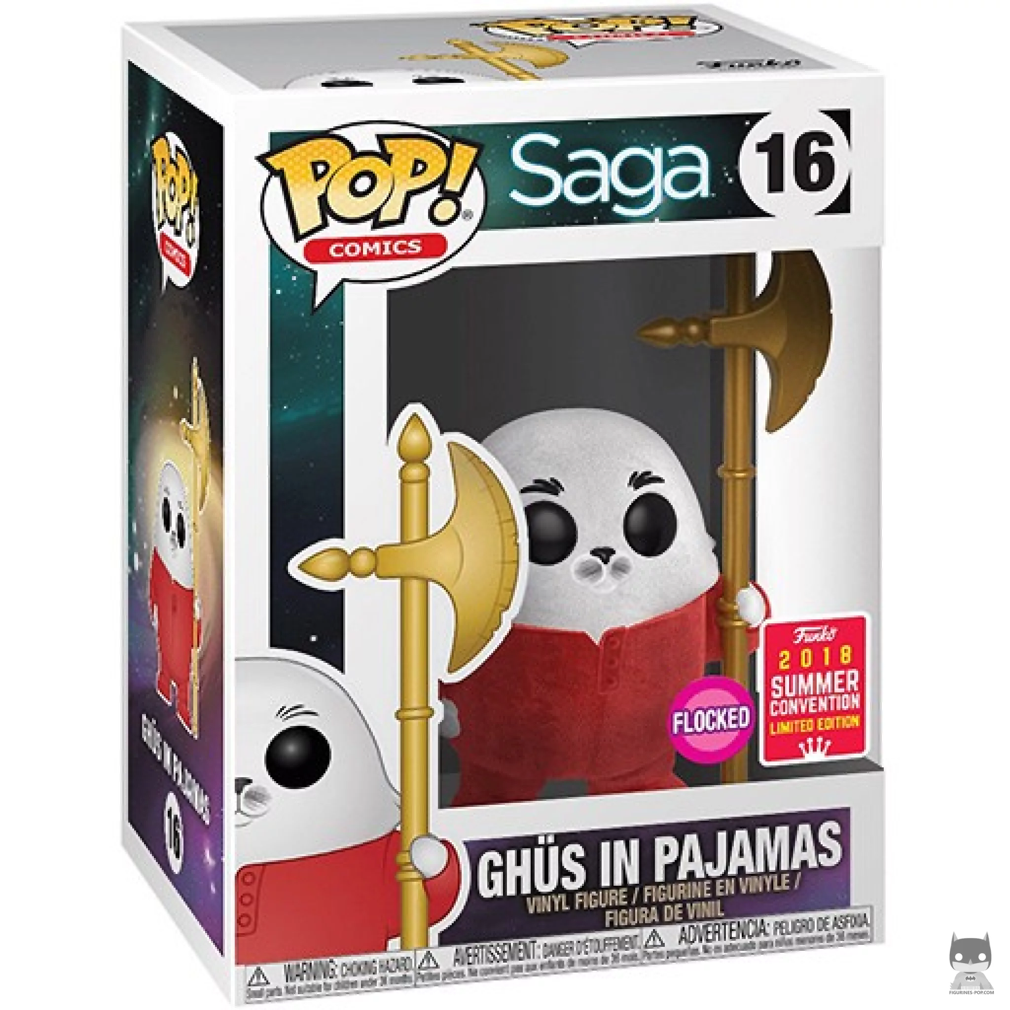 Figura Funko Pop! Ghus en pijama (Flocado) en su caja