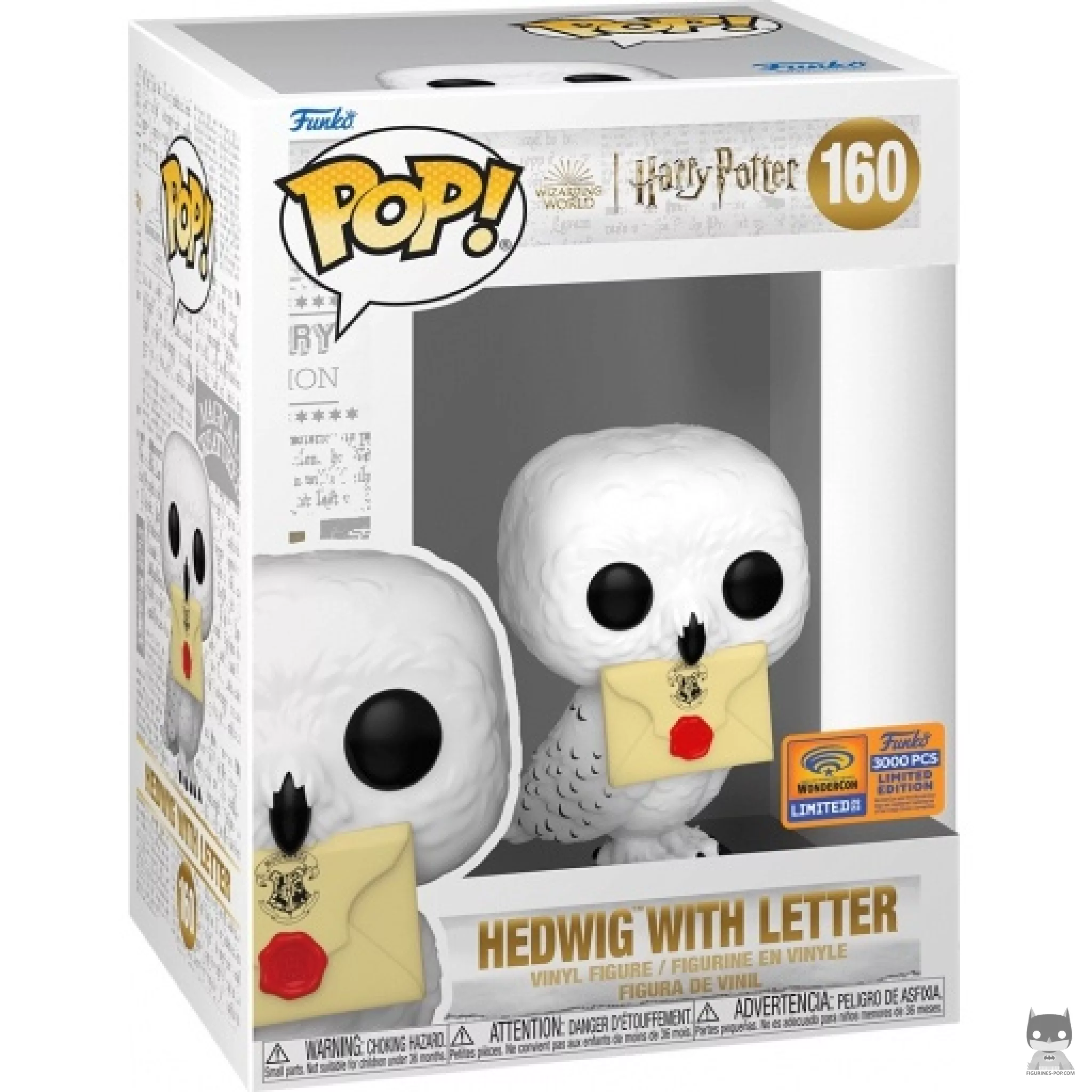 Figura Funko Pop! Hedwig con carta en su caja