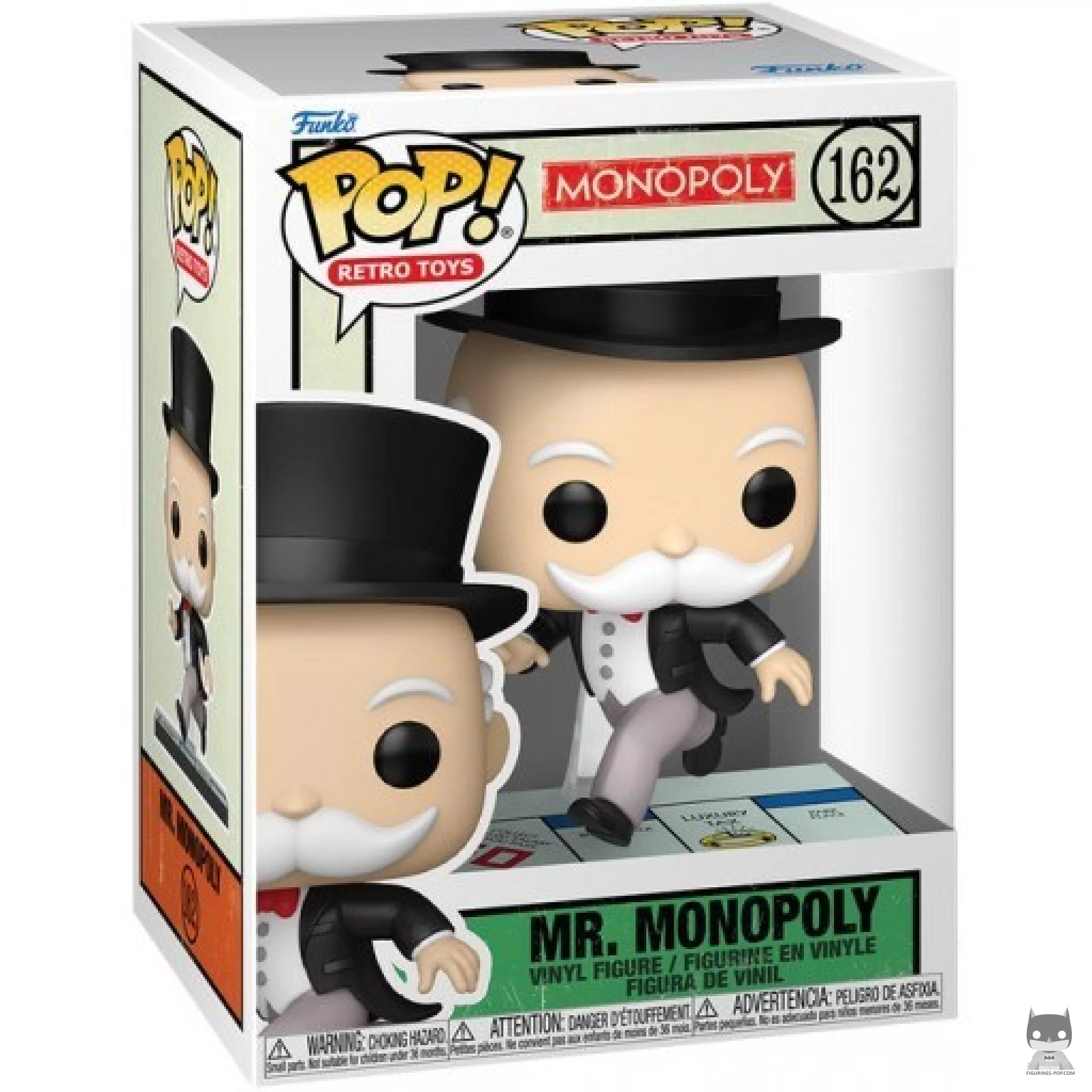 Figura Funko Pop! Mr. Monopoly en su caja