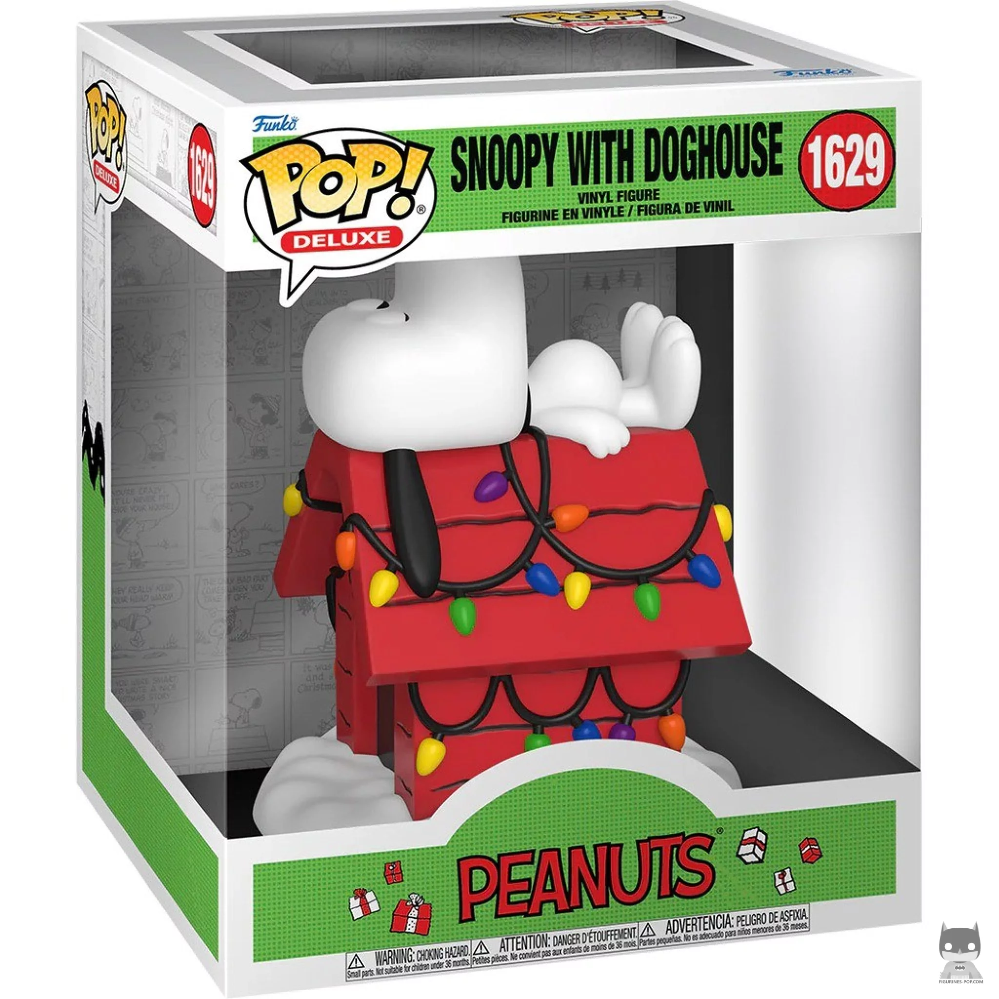 Figura Funko Pop! Snoopy con su caseta (Deluxe) en su caja