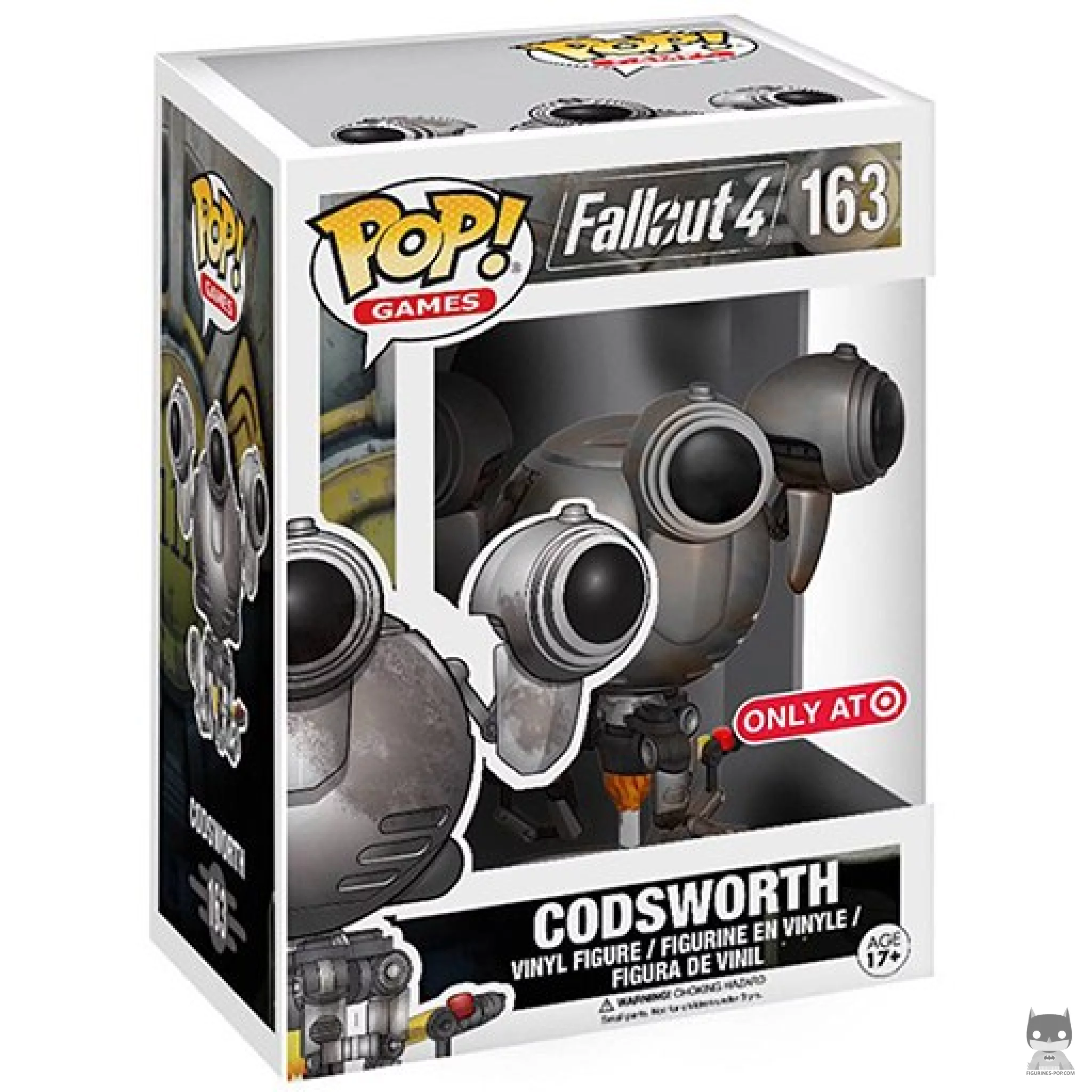 Figura Funko Pop! Codsworth (Dañado) (Cromado) en su caja