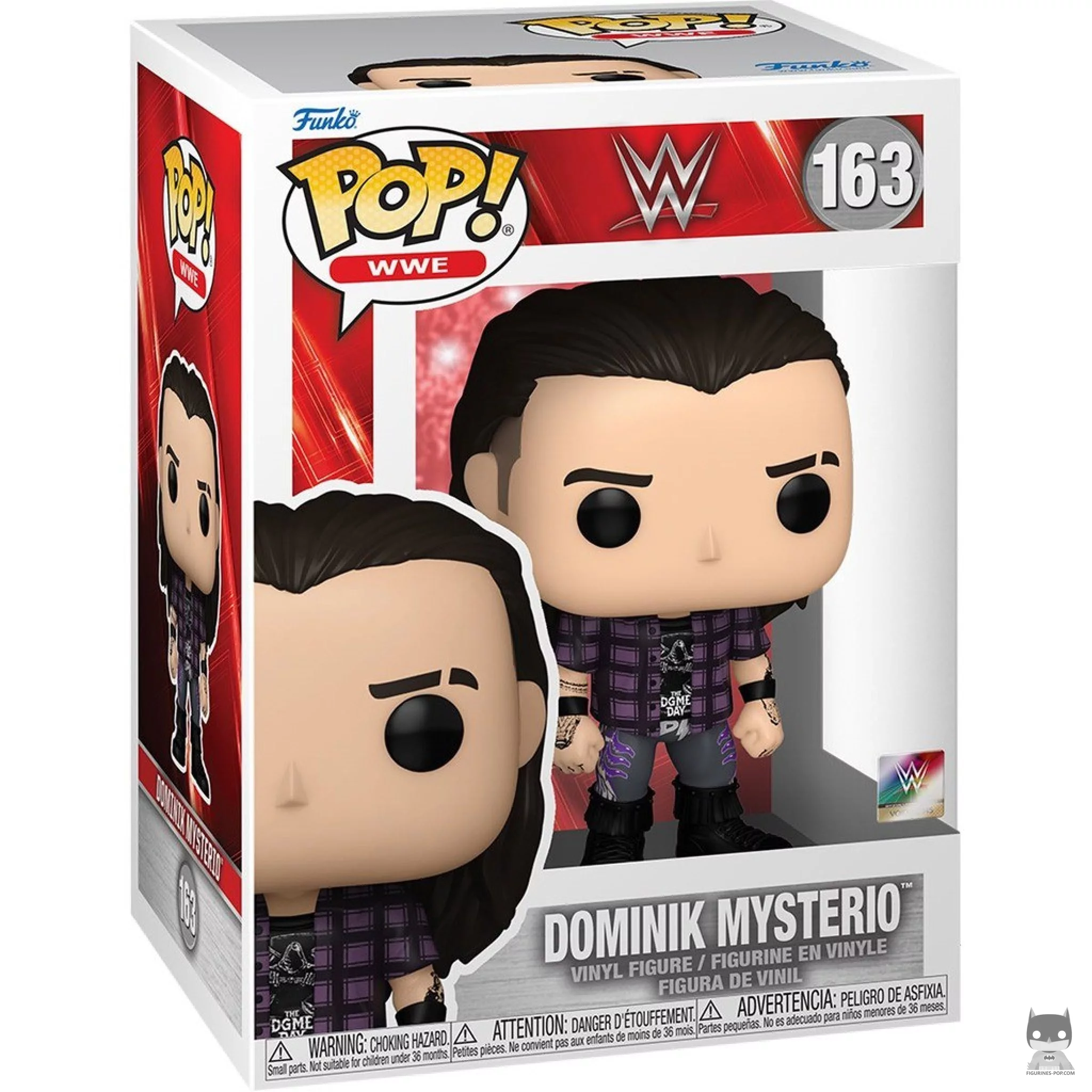 Figura Funko Pop! Dominik Mysterio en su caja