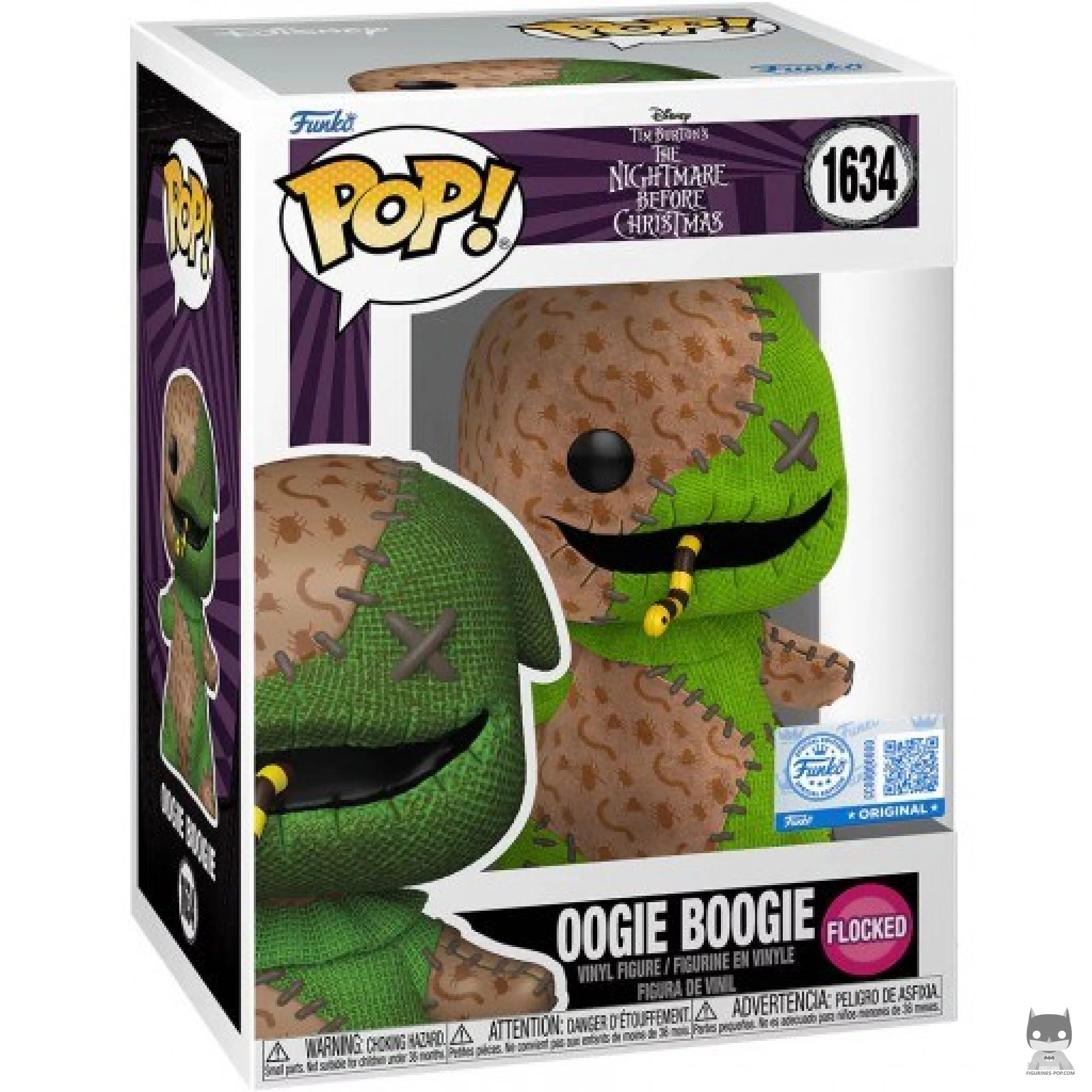 Figura Funko Pop! Oogie Boogie (Flocado) en su caja