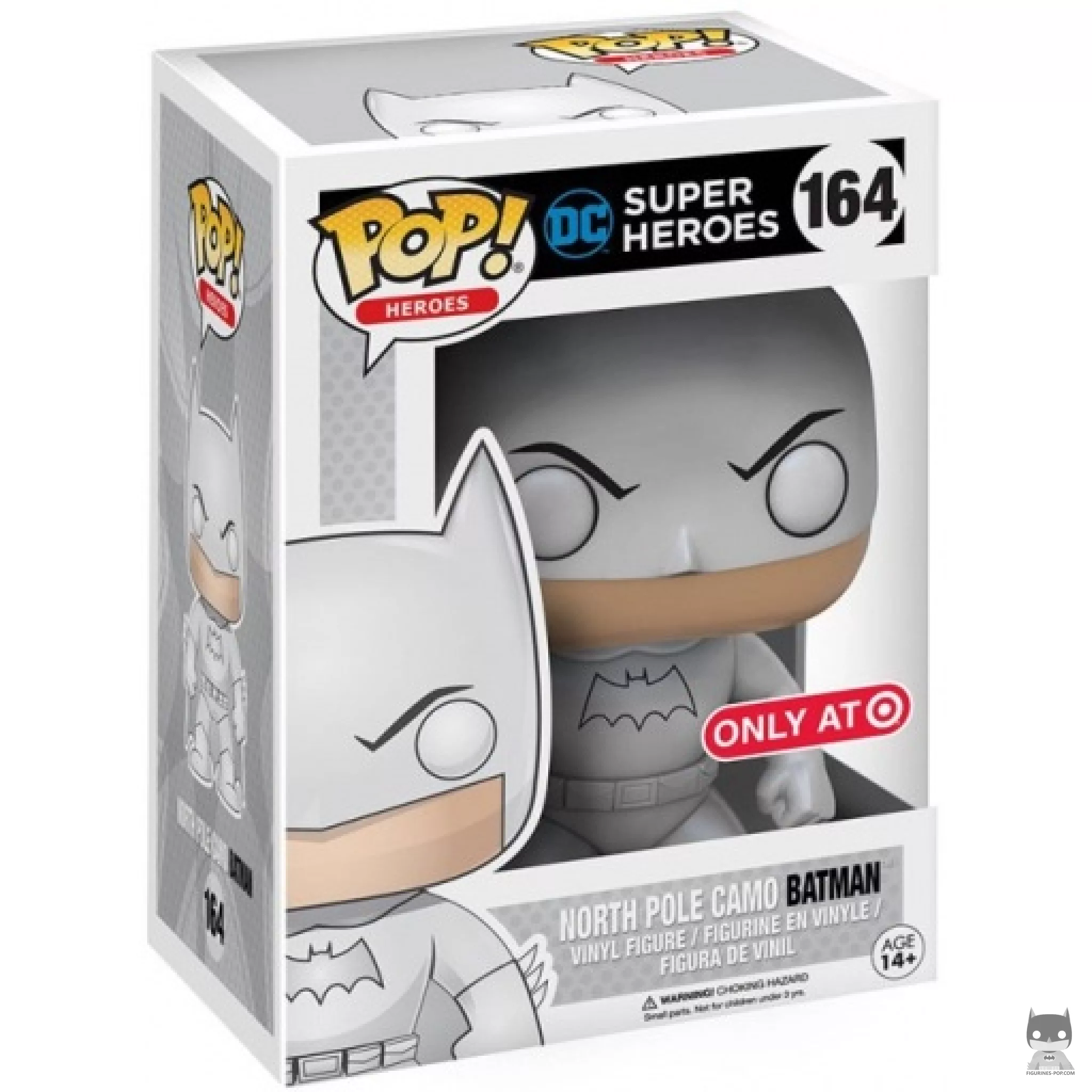 Figura Funko Pop! Batman camuflaje Polo Norte en su caja