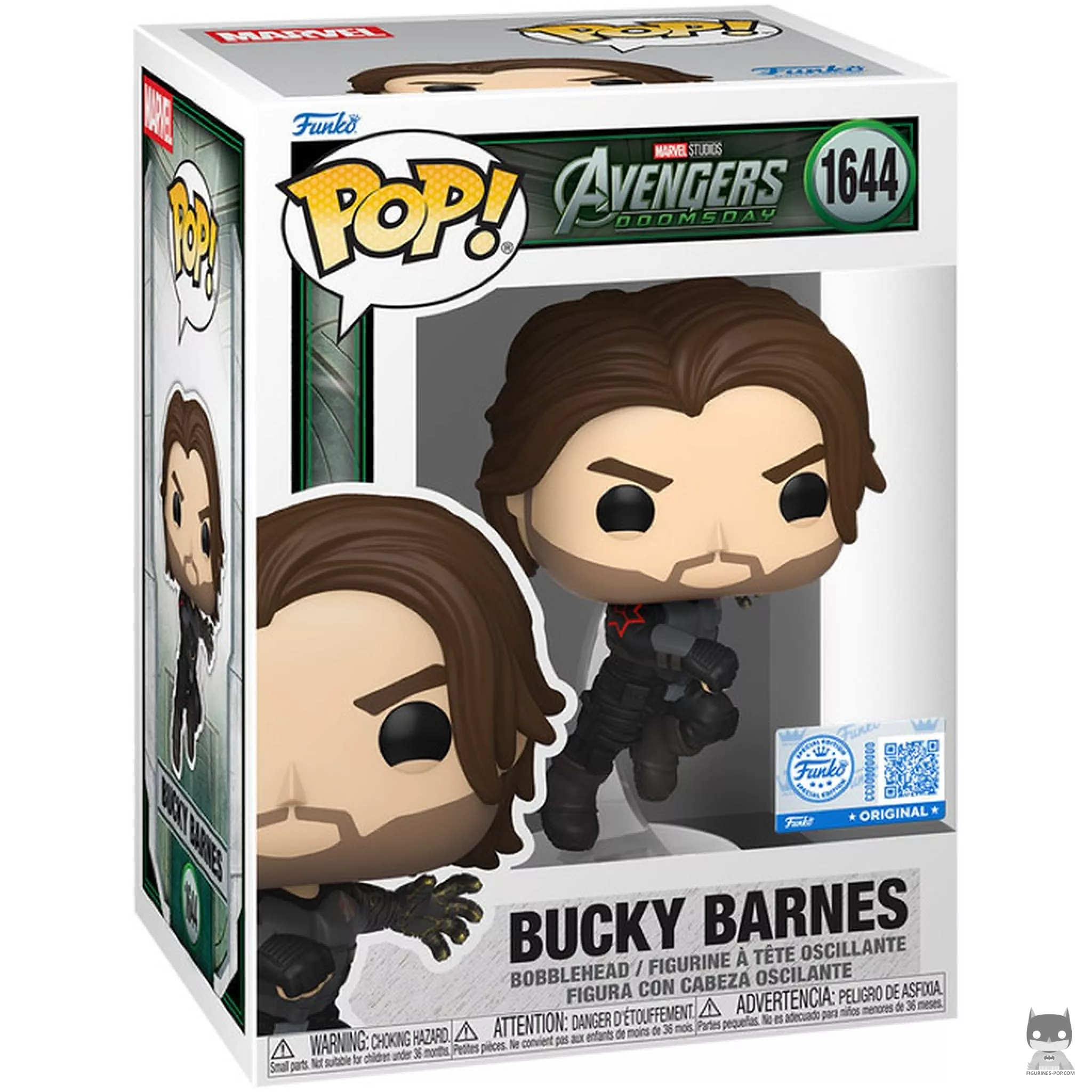 Figura Funko Pop! Bucky Barnes en su caja