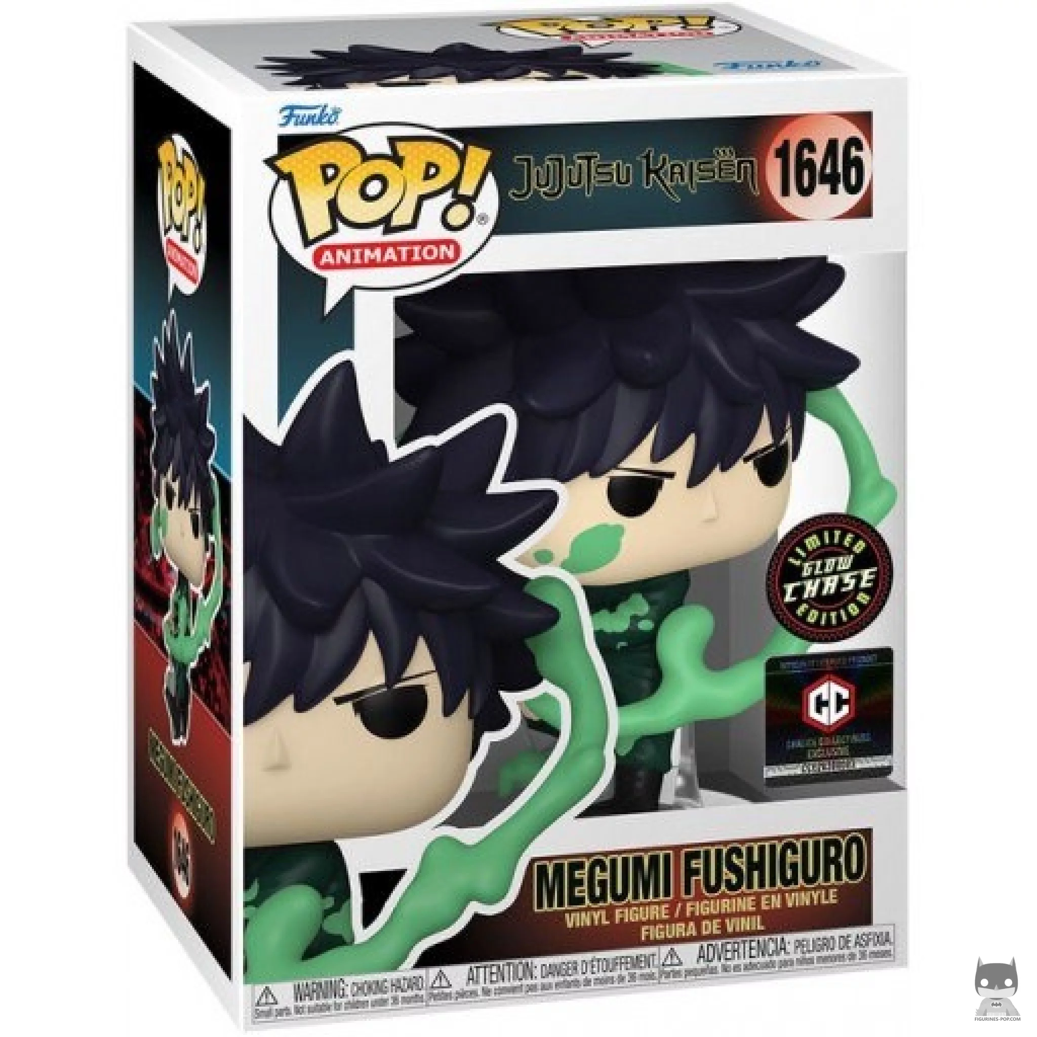 Figura Funko Pop! Megumi Fushiguro (Chase & Brilla en la oscuridad) en su caja