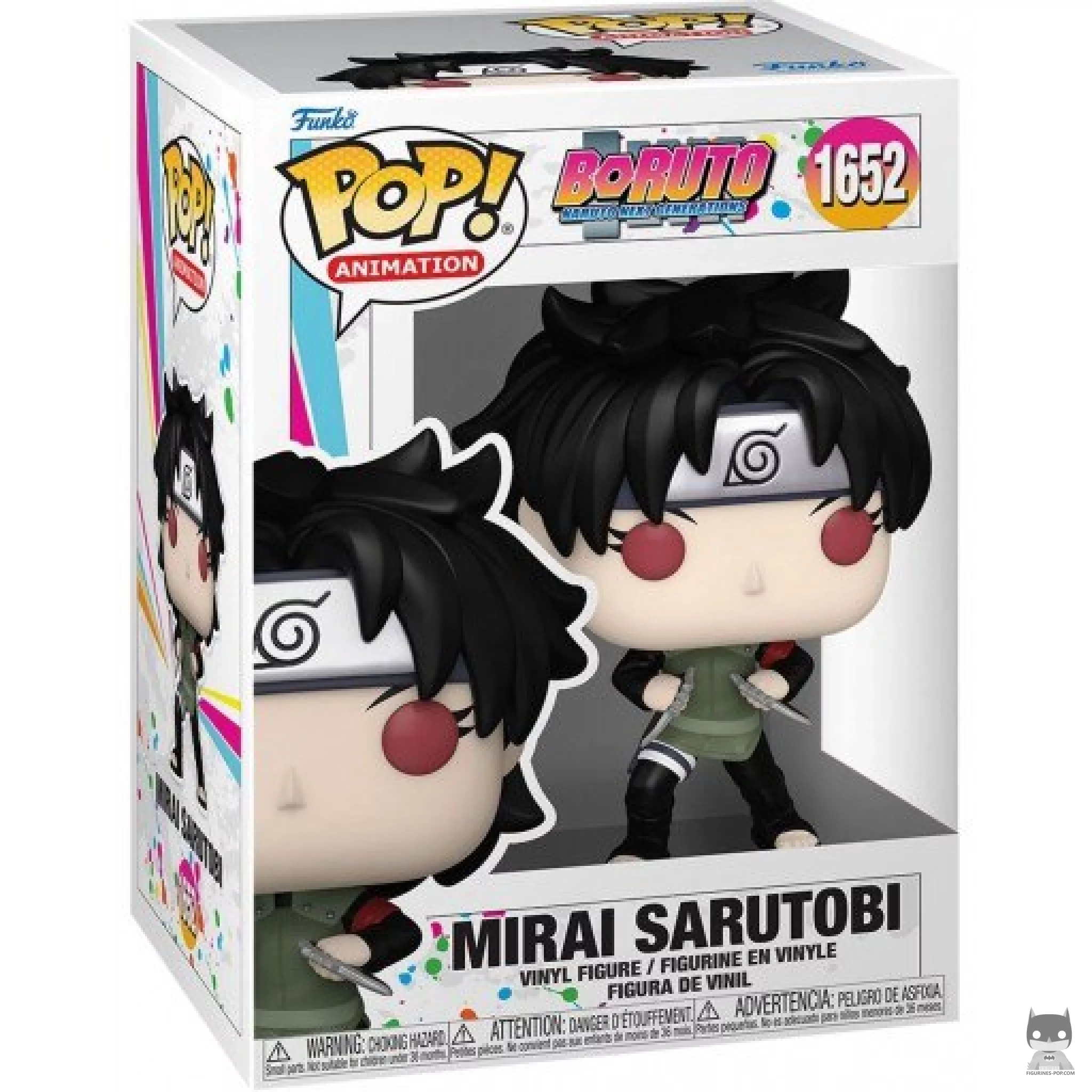 Figura Funko Pop! Mirai Sarutobi en su caja