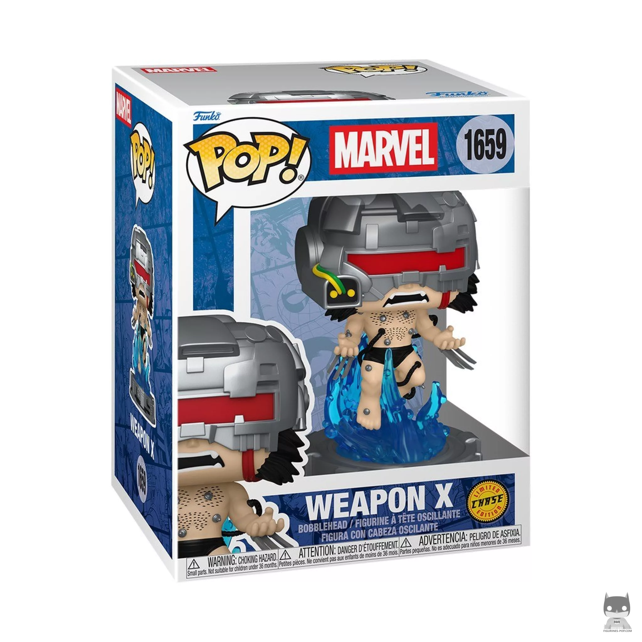 Figura Funko Pop! Arma X (Programa Arma X) (Chase) en su caja