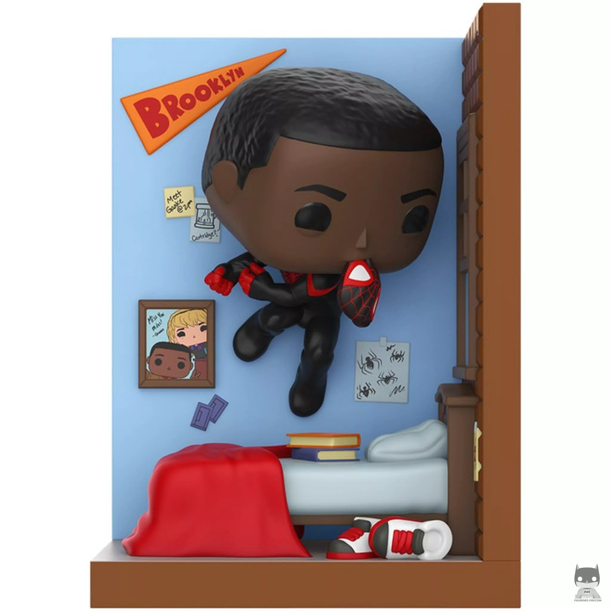 Figura Funko Pop! Miles Morales en su habitación (Marvel Comics)