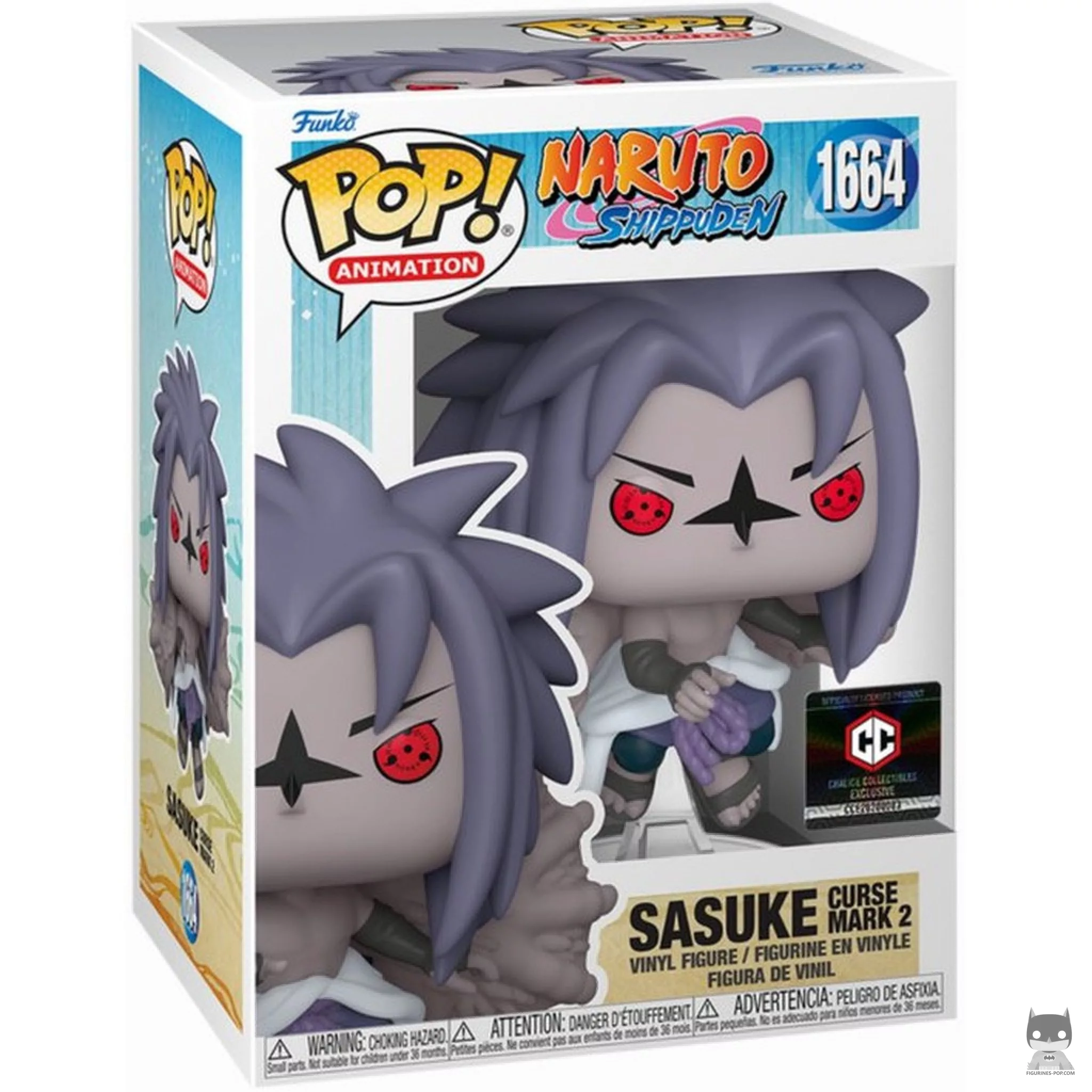 Figura Funko Pop! Sasuke (Sello maldito nivel 2) en su caja