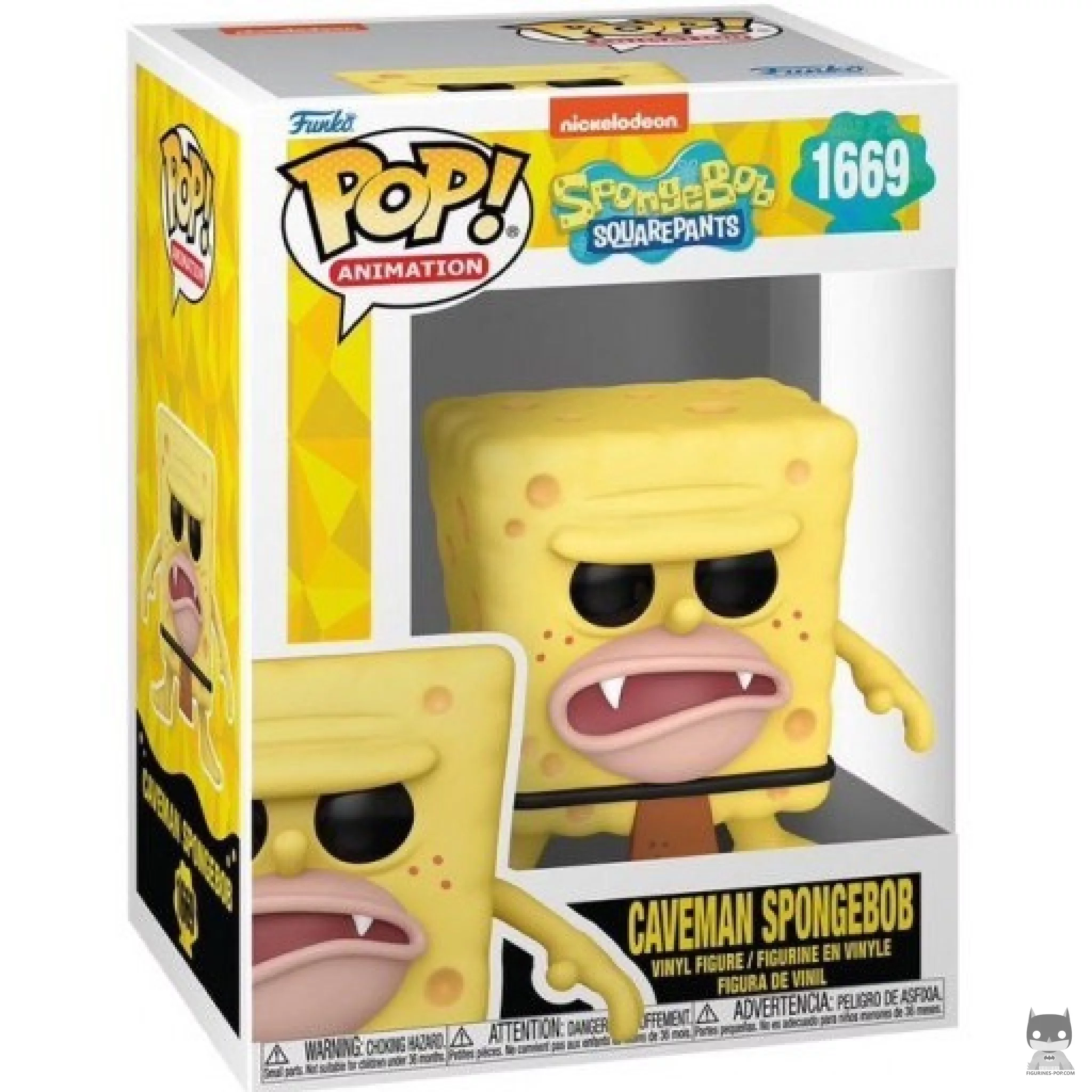 Figura Funko Pop! Bob Esponja cavernícola en su caja