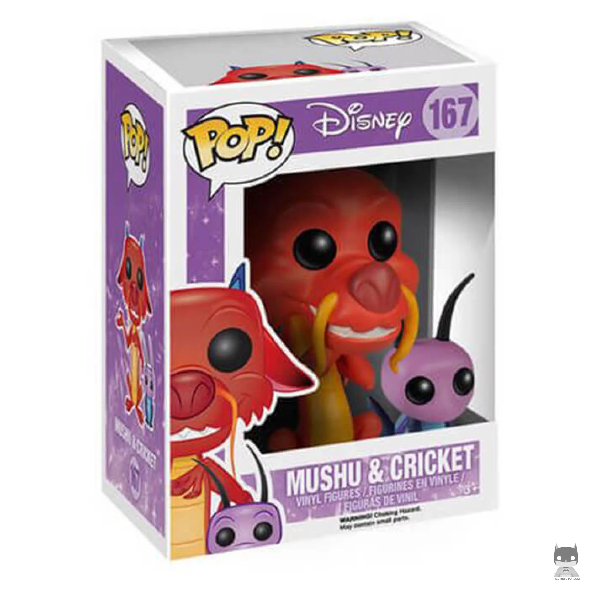 Figura Funko Pop! Mushu (con Cri-Kee) en su caja