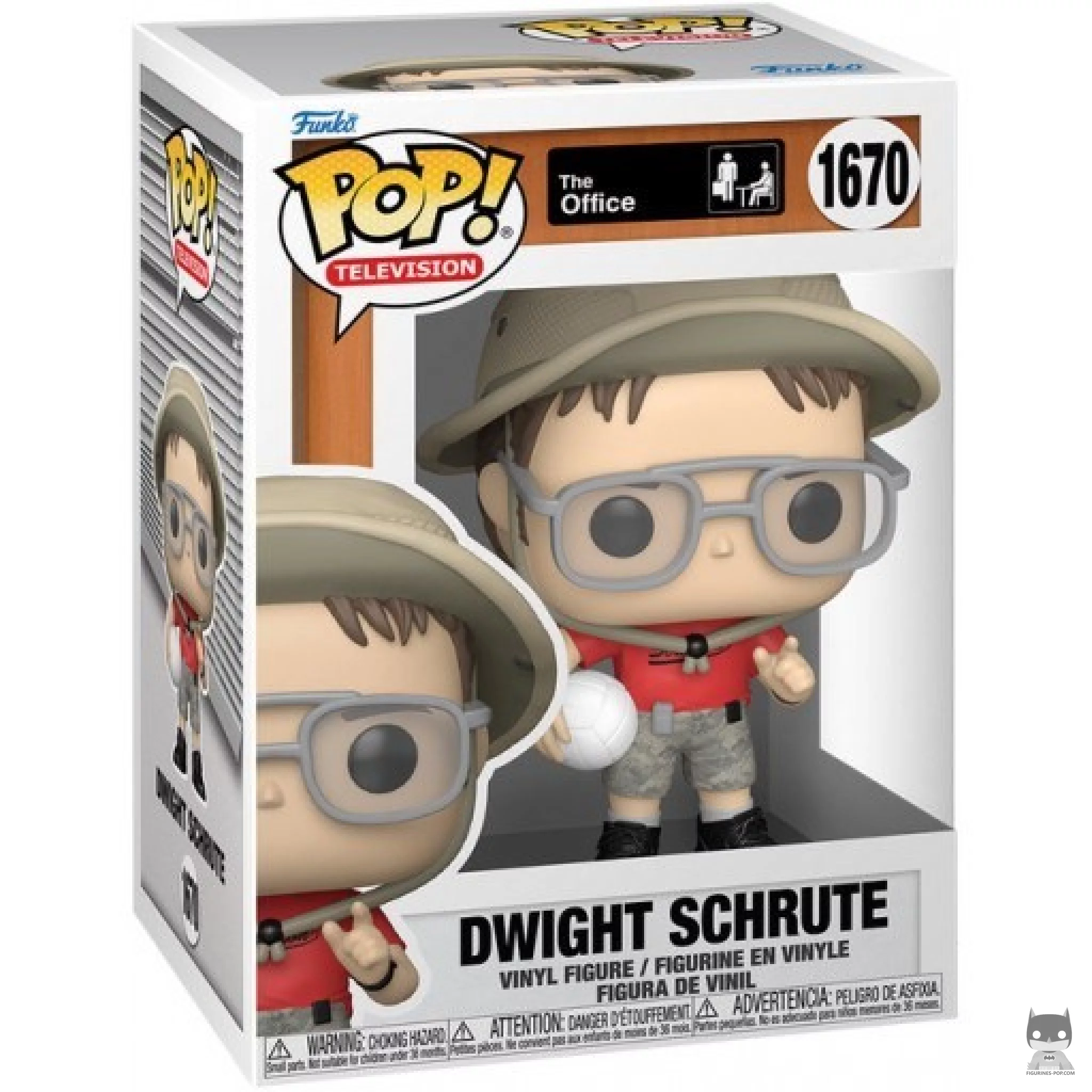 Figura Funko Pop! Dwight Schrute (Picnic de empresa) en su caja