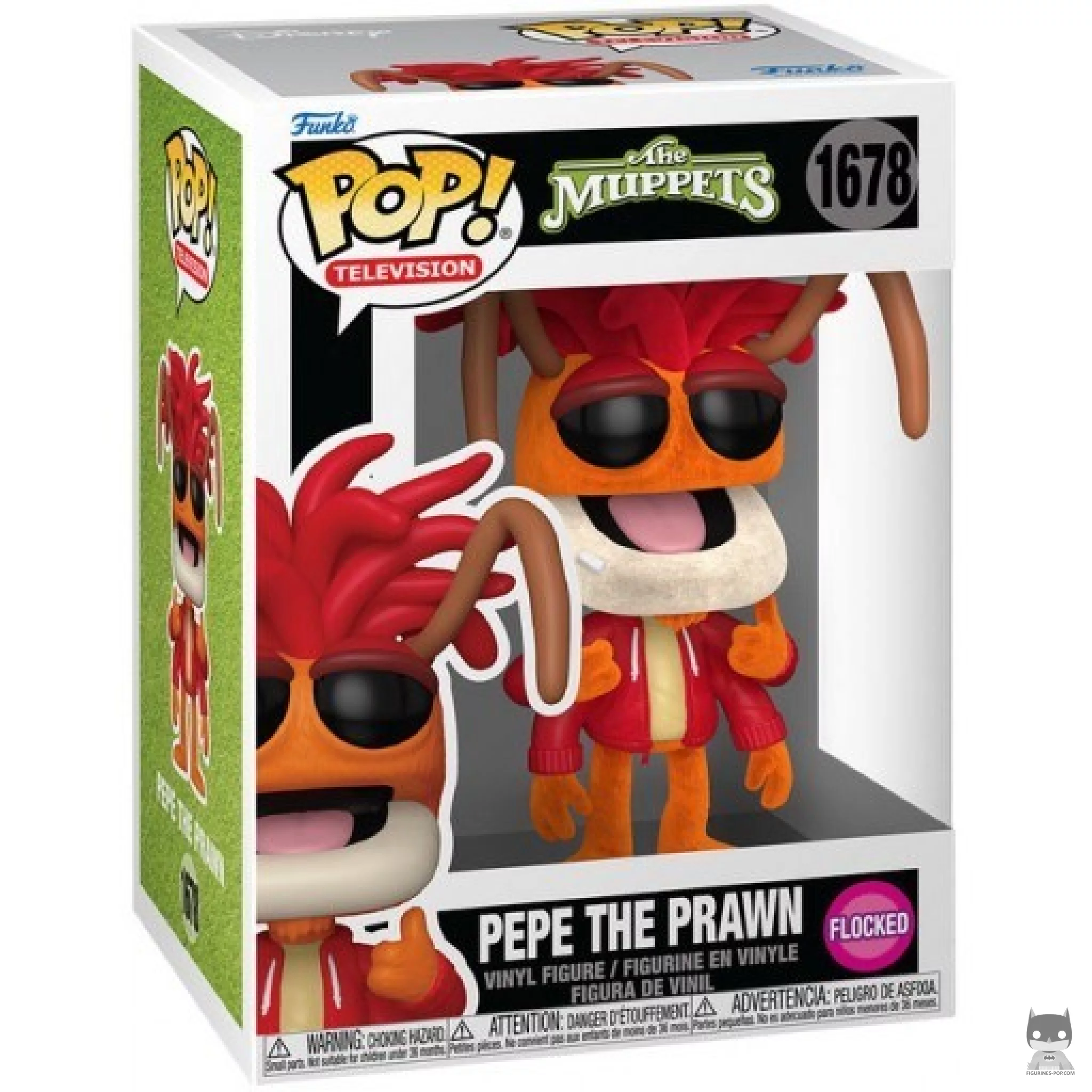 Figura Funko Pop! Pepe la gamba (Flocado) en su caja