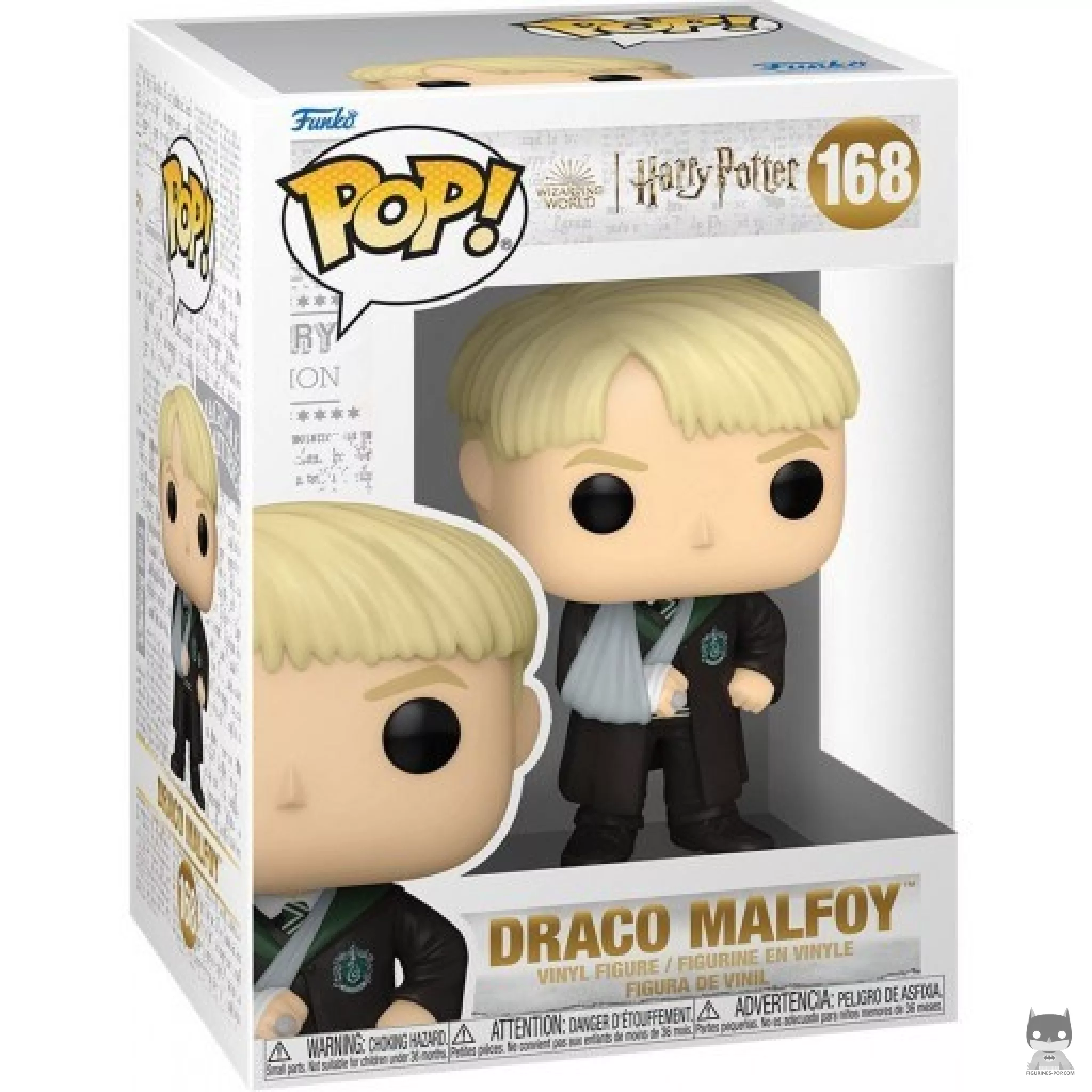 Figura Funko Pop! Draco Malfoy con el brazo roto en su caja