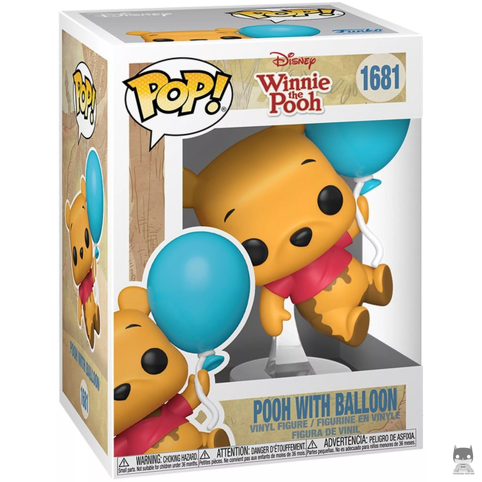 Figura Funko Pop! Pooh con globo en su caja