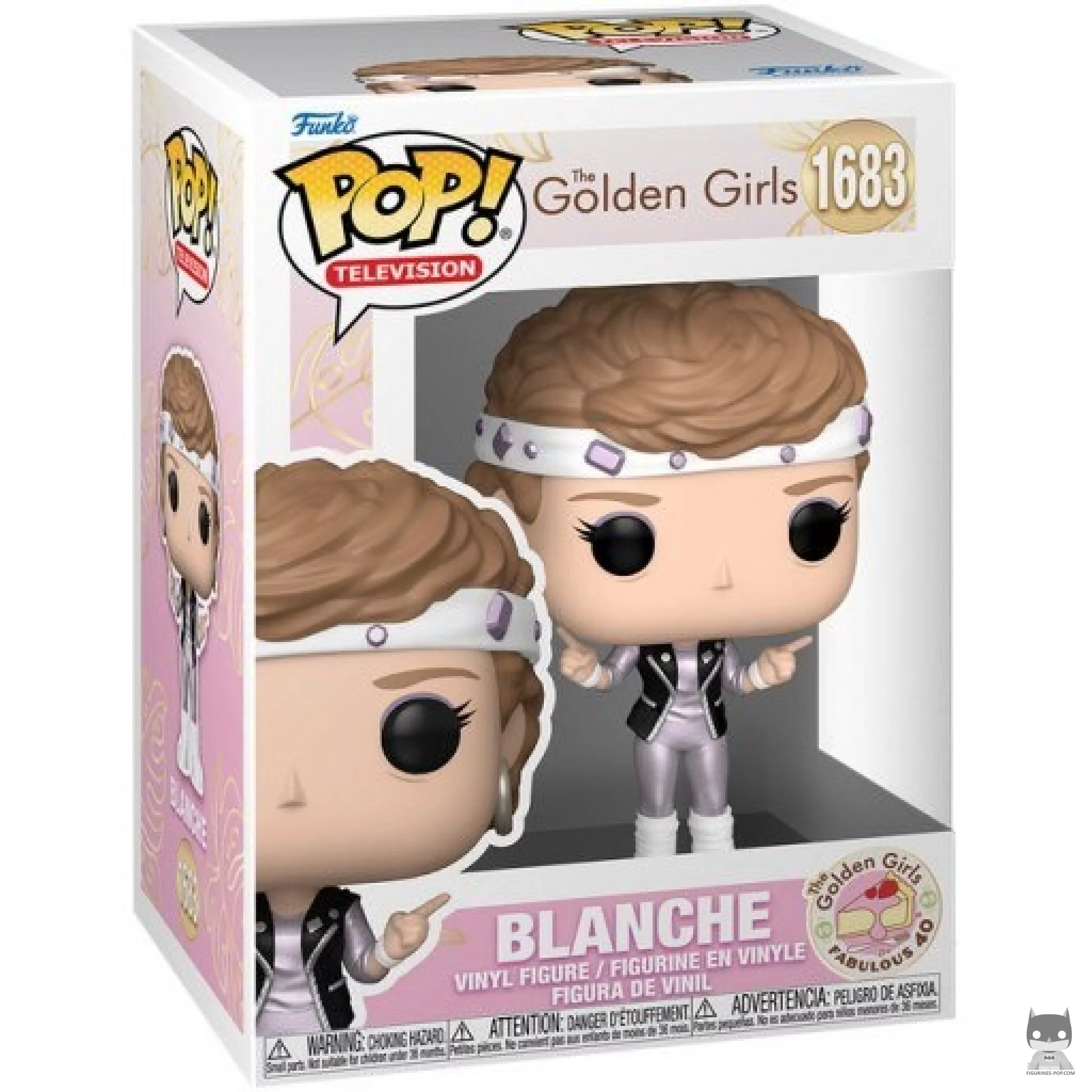 Figura Funko Pop! Blanche con ropa de gimnasio (Fabulous 40) en su caja