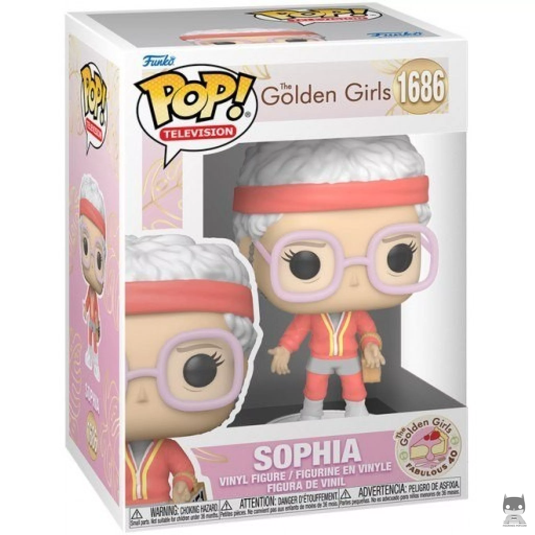 Figura Funko Pop! Sophia con ropa de gimnasio (Fabulous 40) en su caja