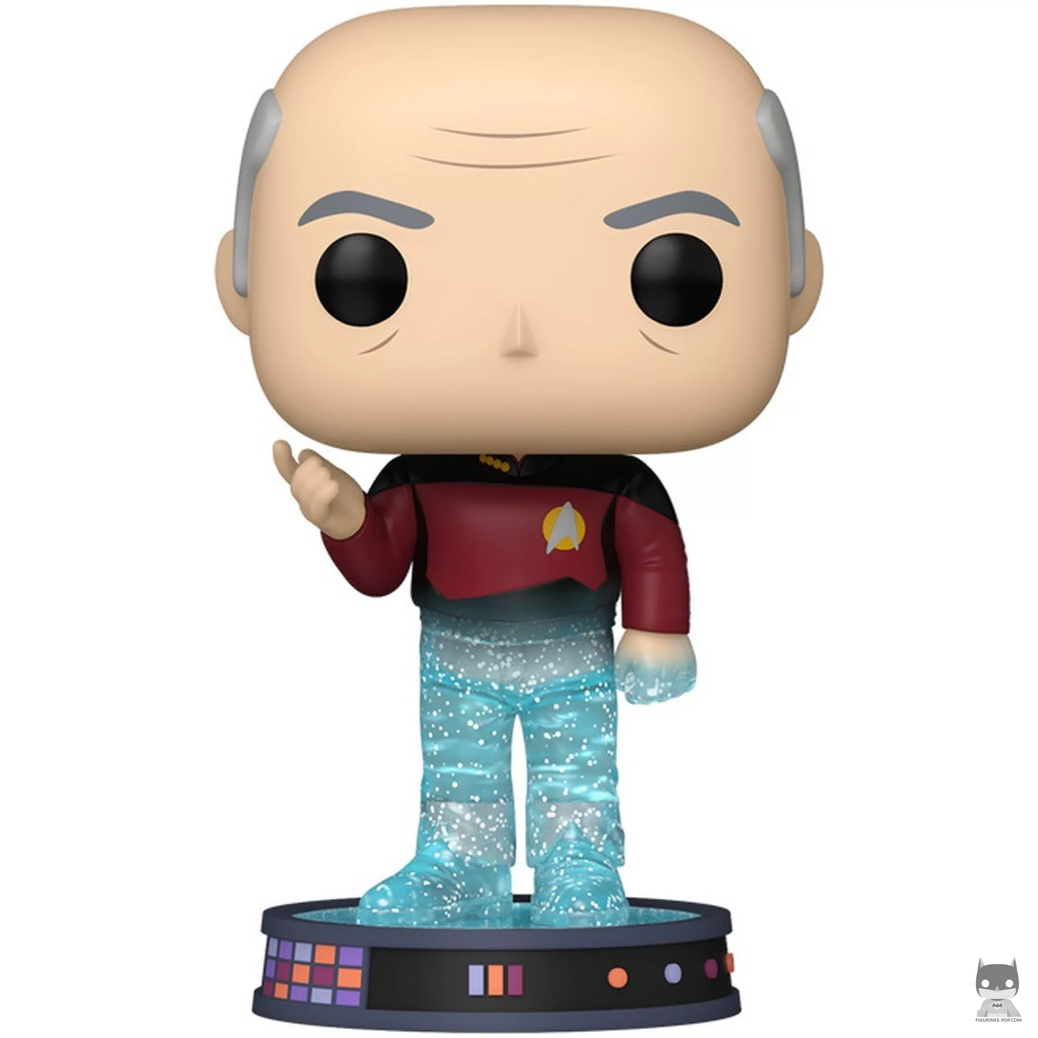 Figura Funko Pop! Jean-Luc Picard (Purpurina) en su caja