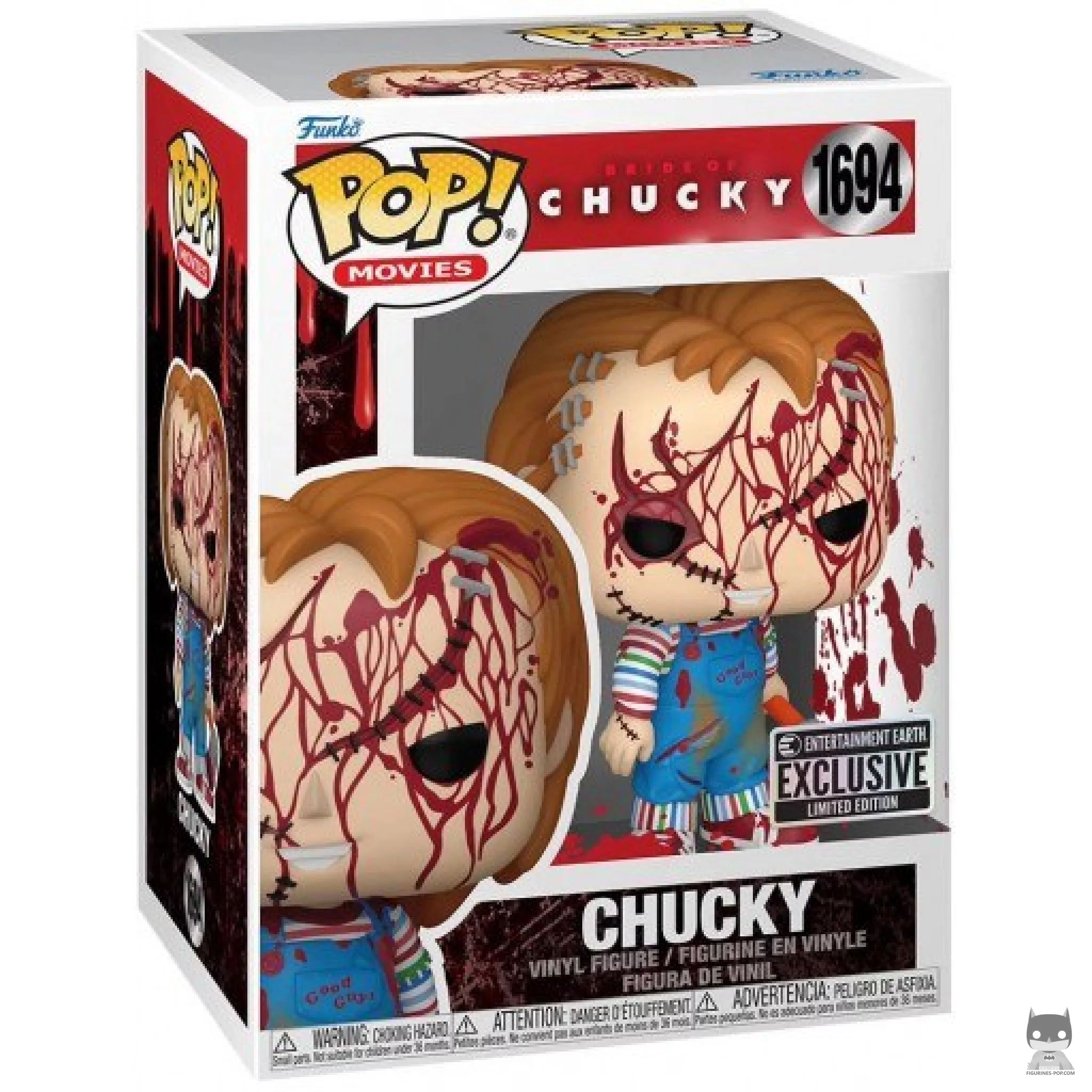 Figura Funko Pop! Chucky (Ensangrentado) en su caja
