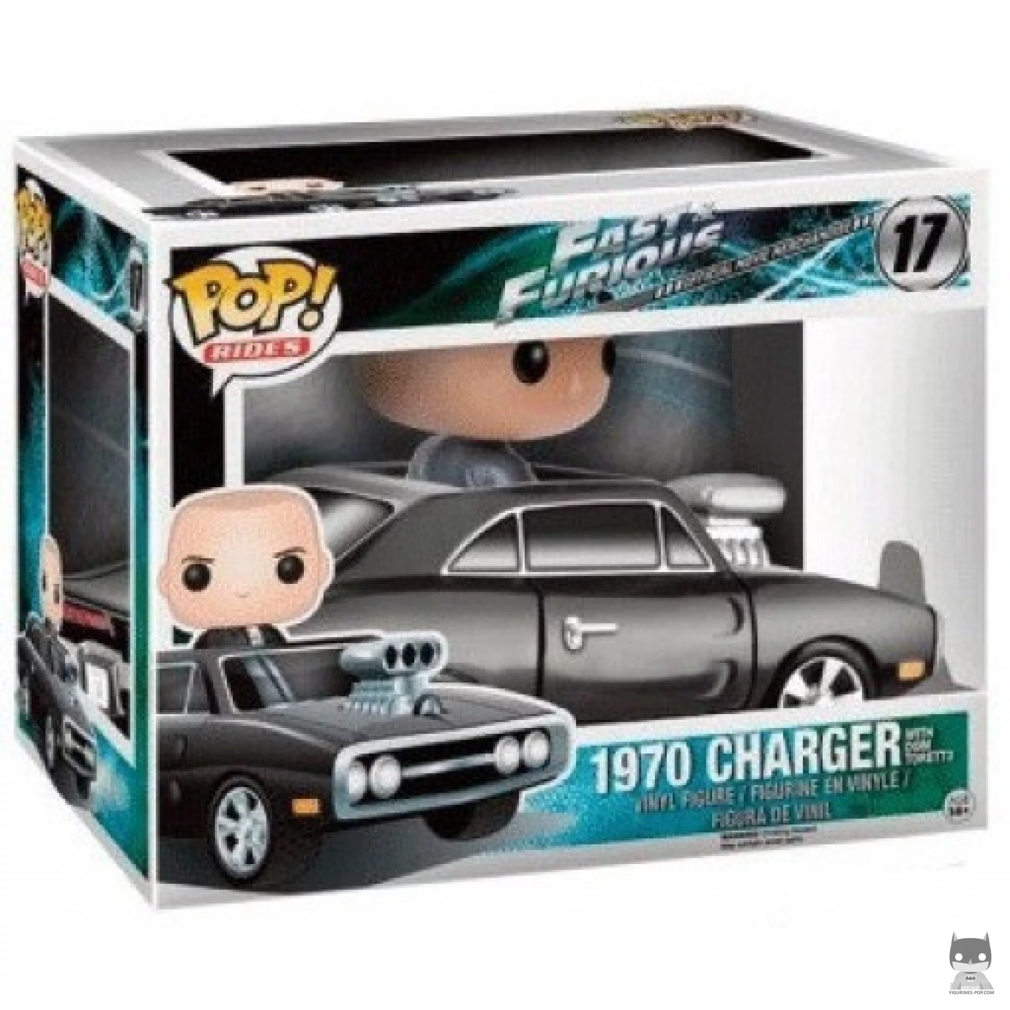 Figura Funko Pop! Dom Toretto en el Charger en su caja