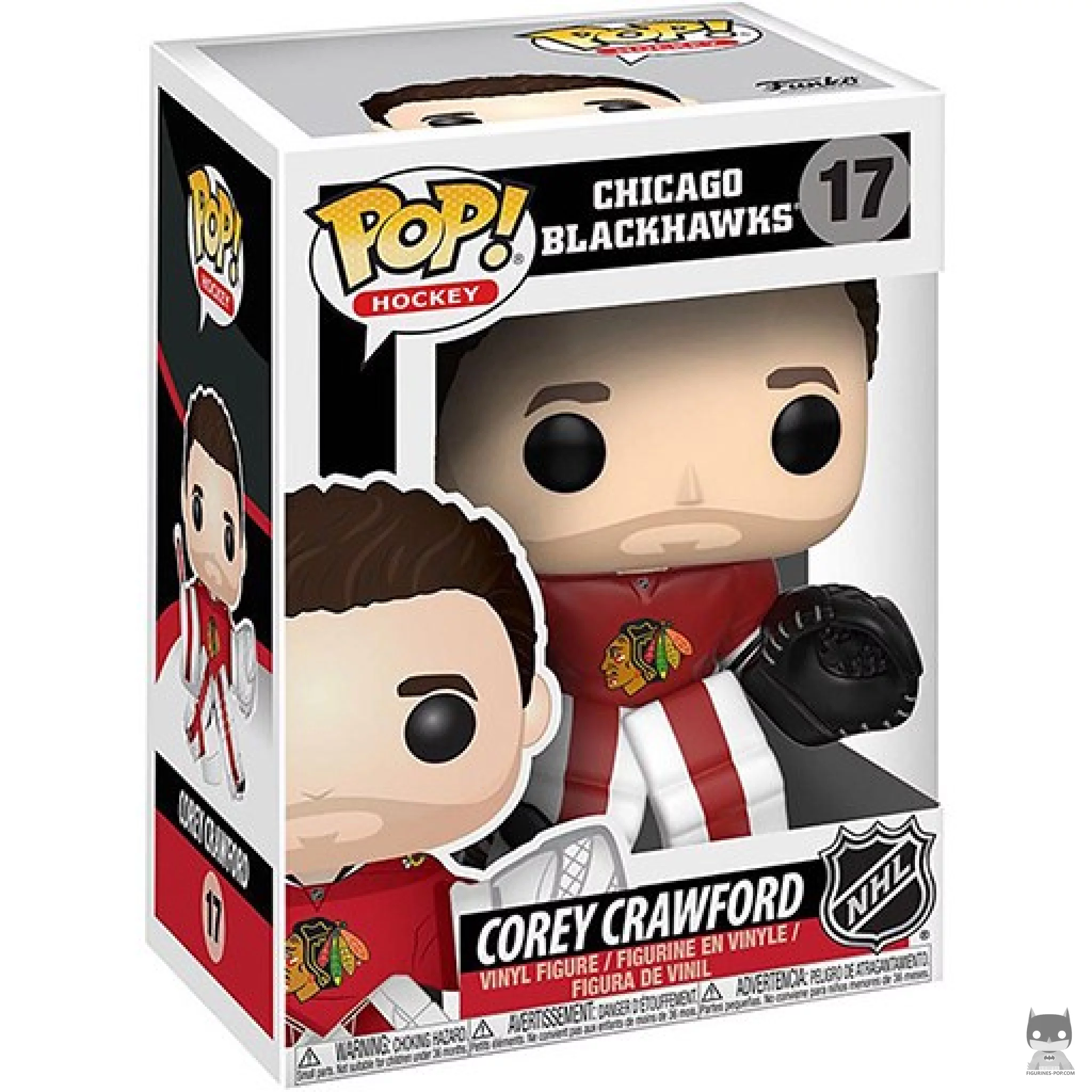 Figura Funko Pop! Corey Crawford en su caja