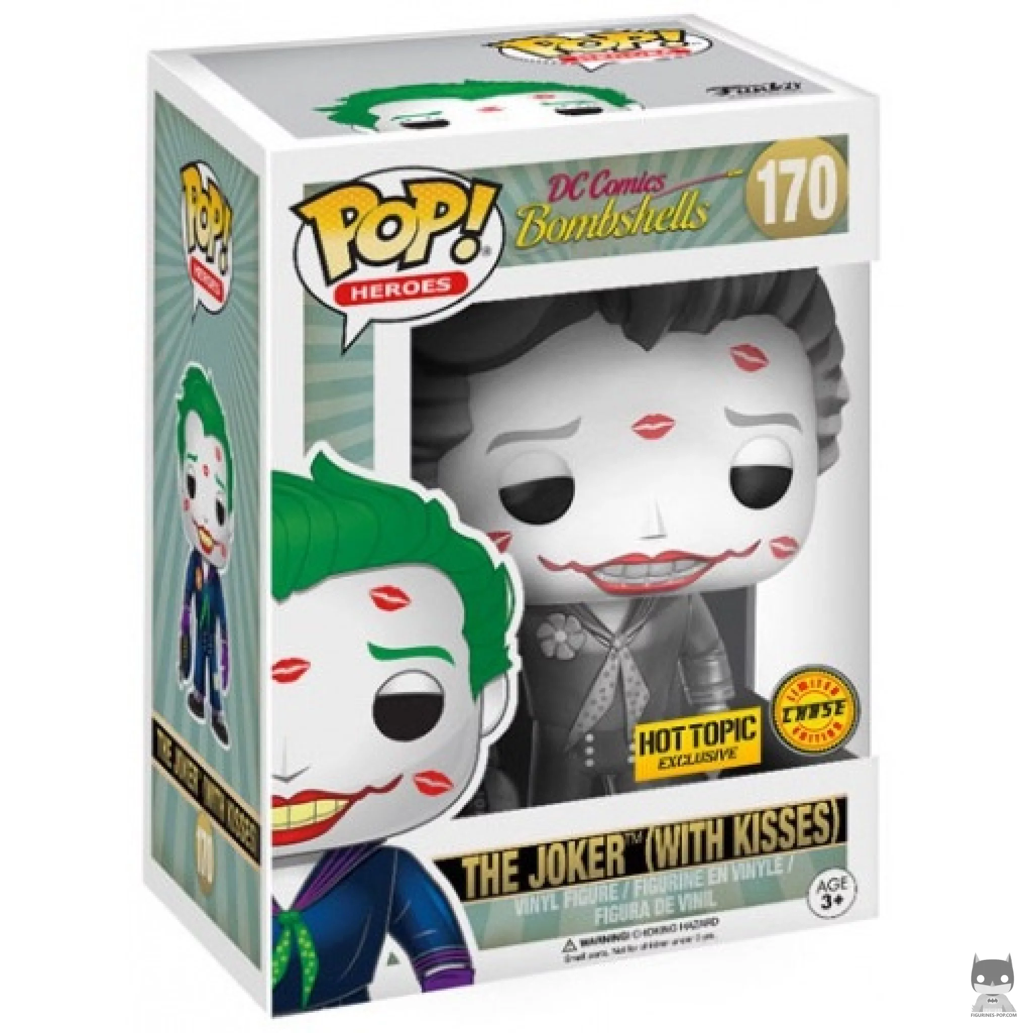 Figura Funko Pop! Joker con besos (Blanco y negro) (DC Comics: Bombshells)