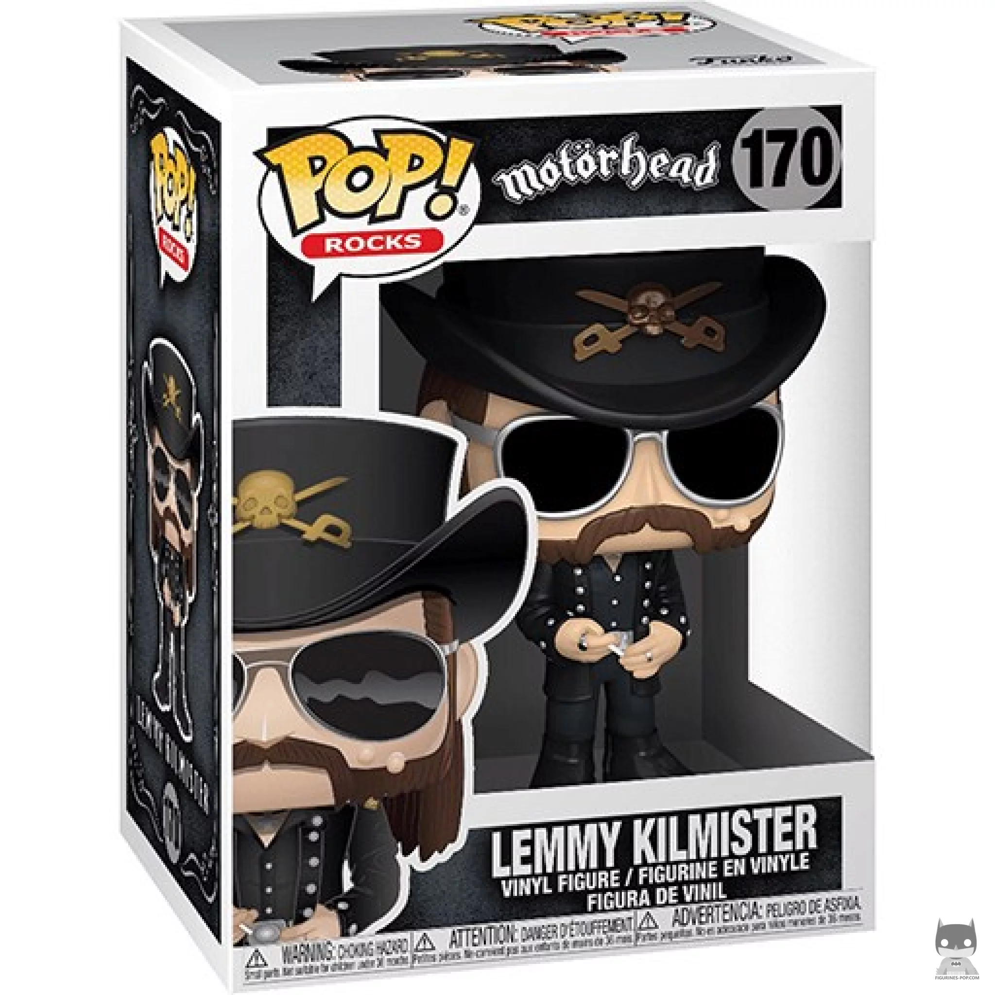 Figura Funko Pop! Lemmy Kilmister en su caja