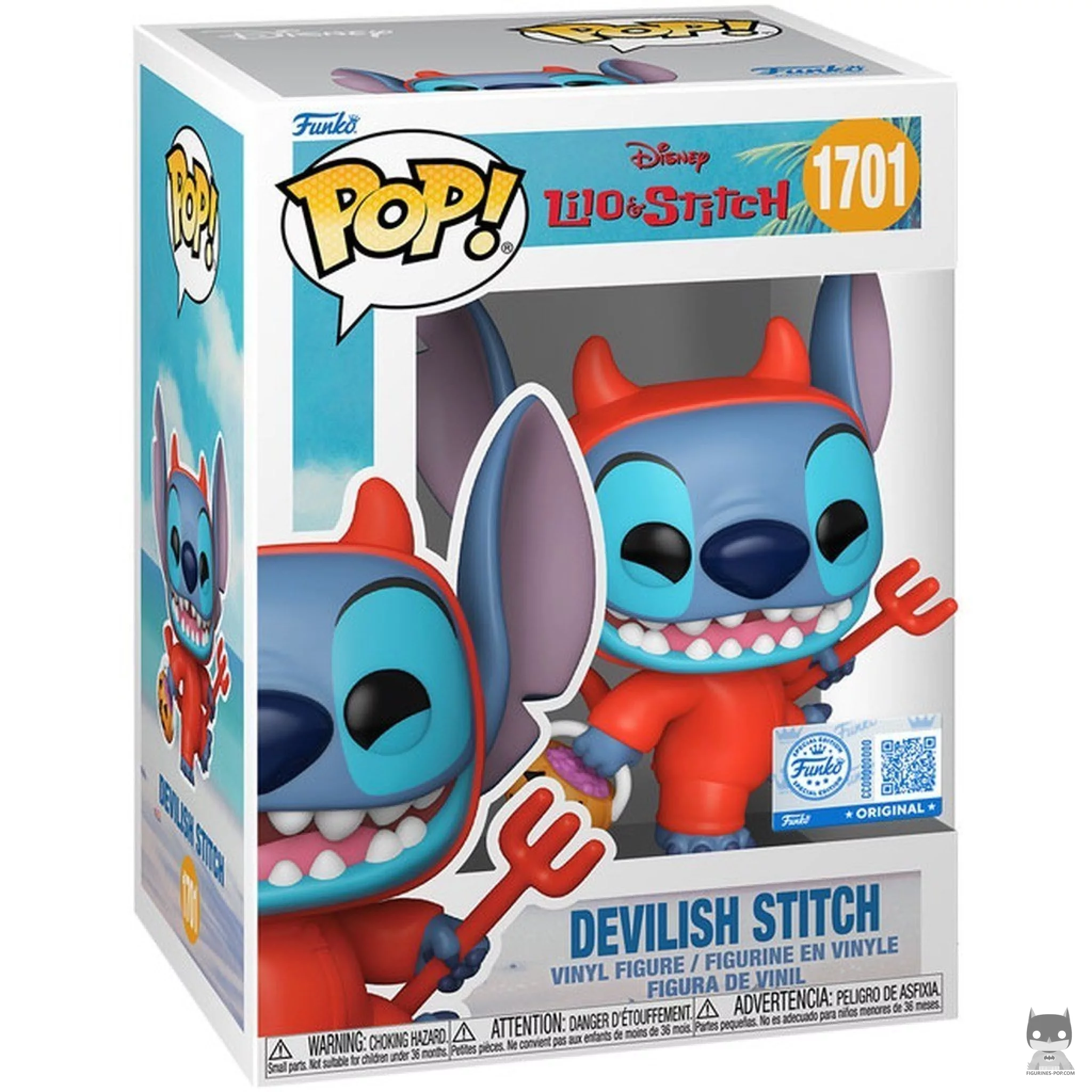 Figura Funko Pop! Stitch diabólico en su caja