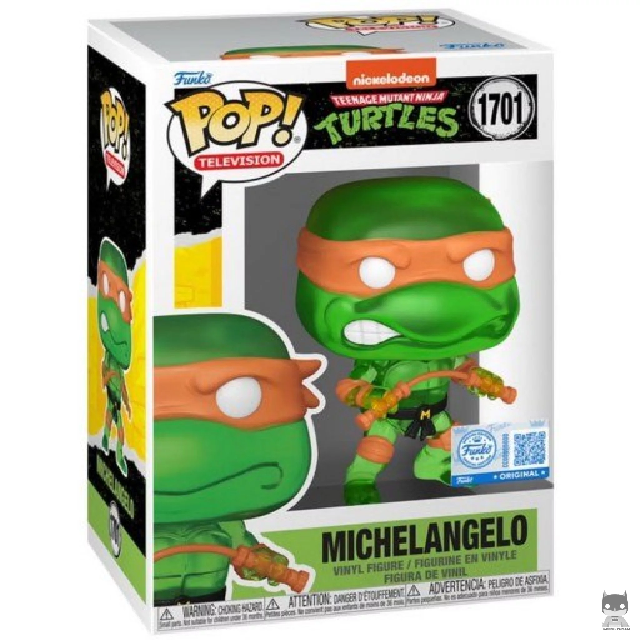 Figura Funko Pop! Miguel Ángel (Translúcido) en su caja