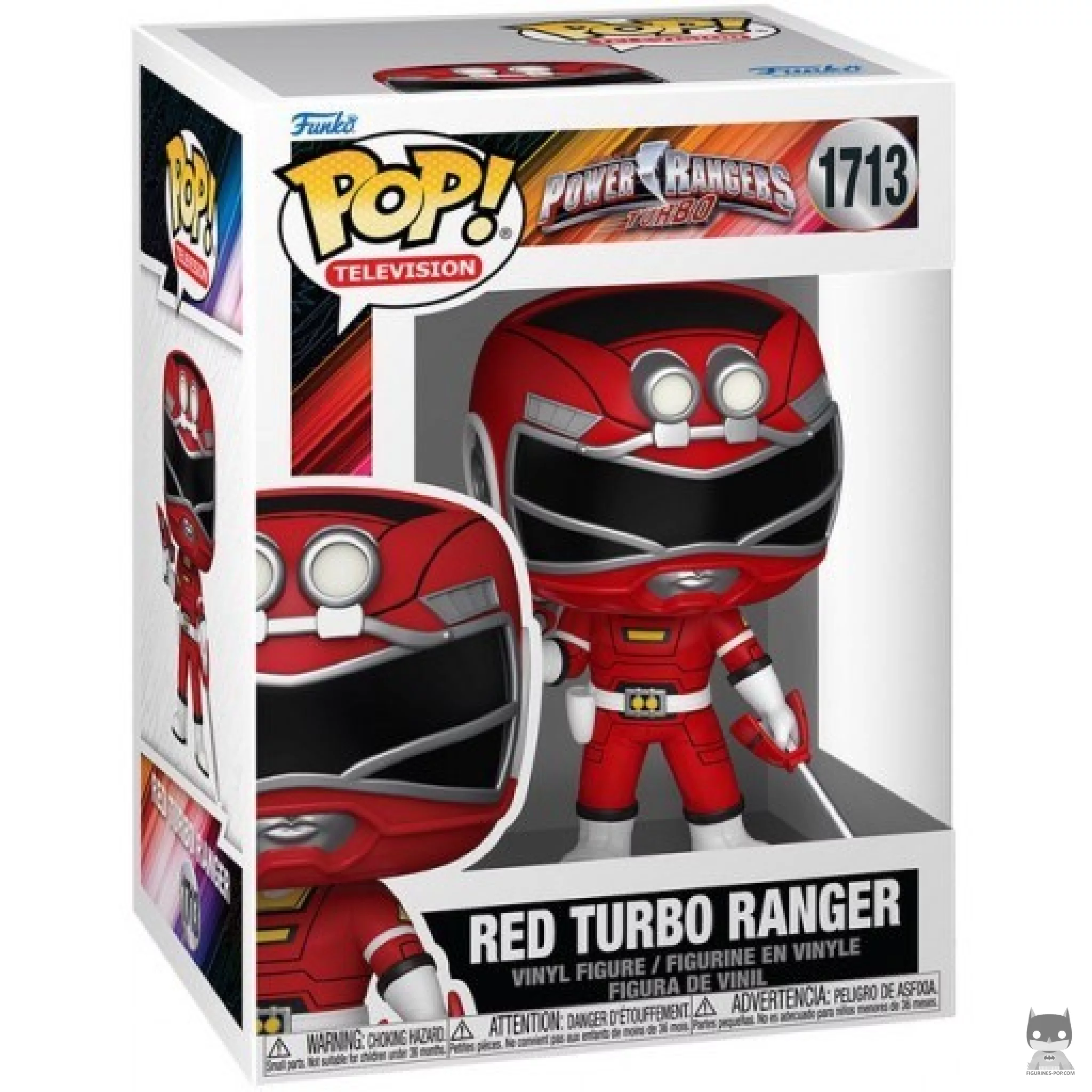 Figura Funko Pop! Ranger Rojo Turbo en su caja