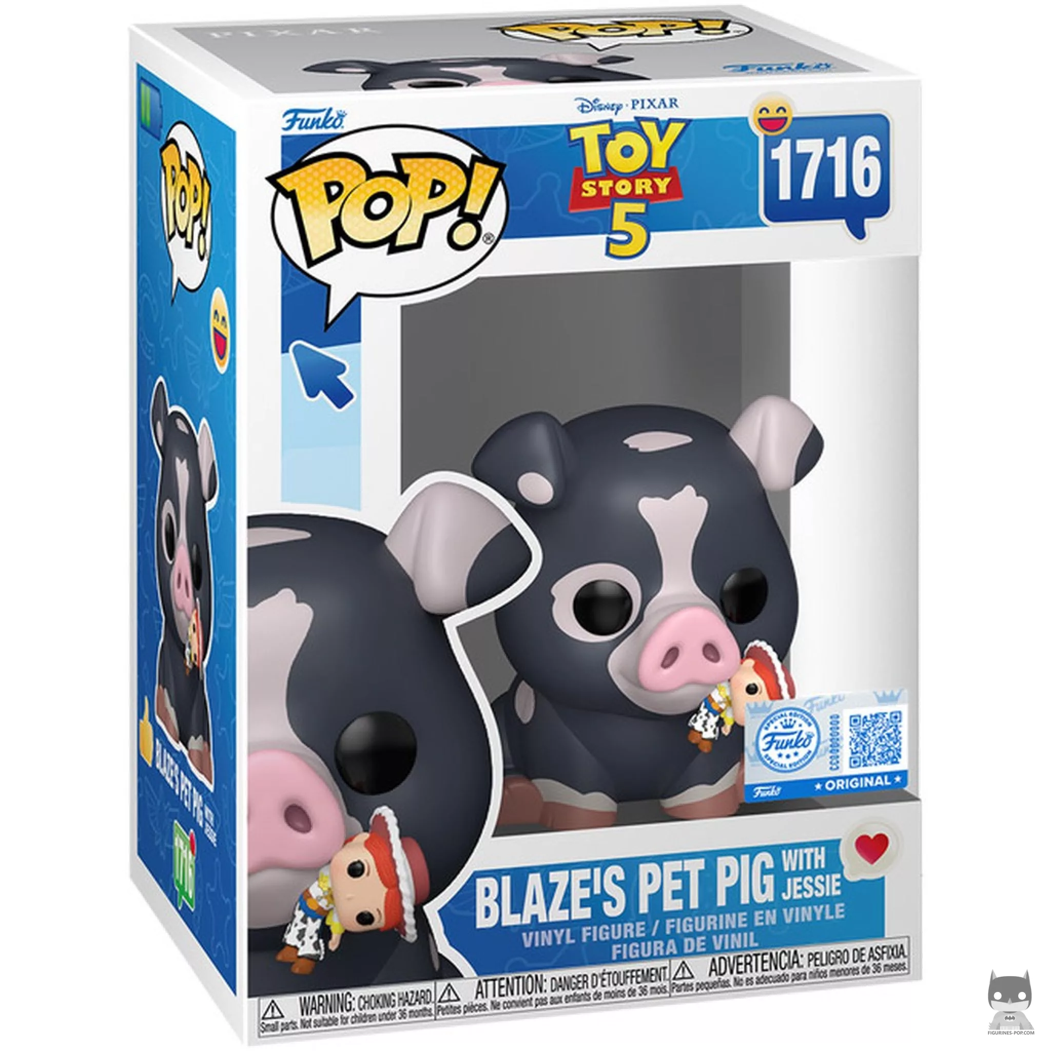 Figura Funko Pop! Cerdito de Blaze con Jessie en su caja