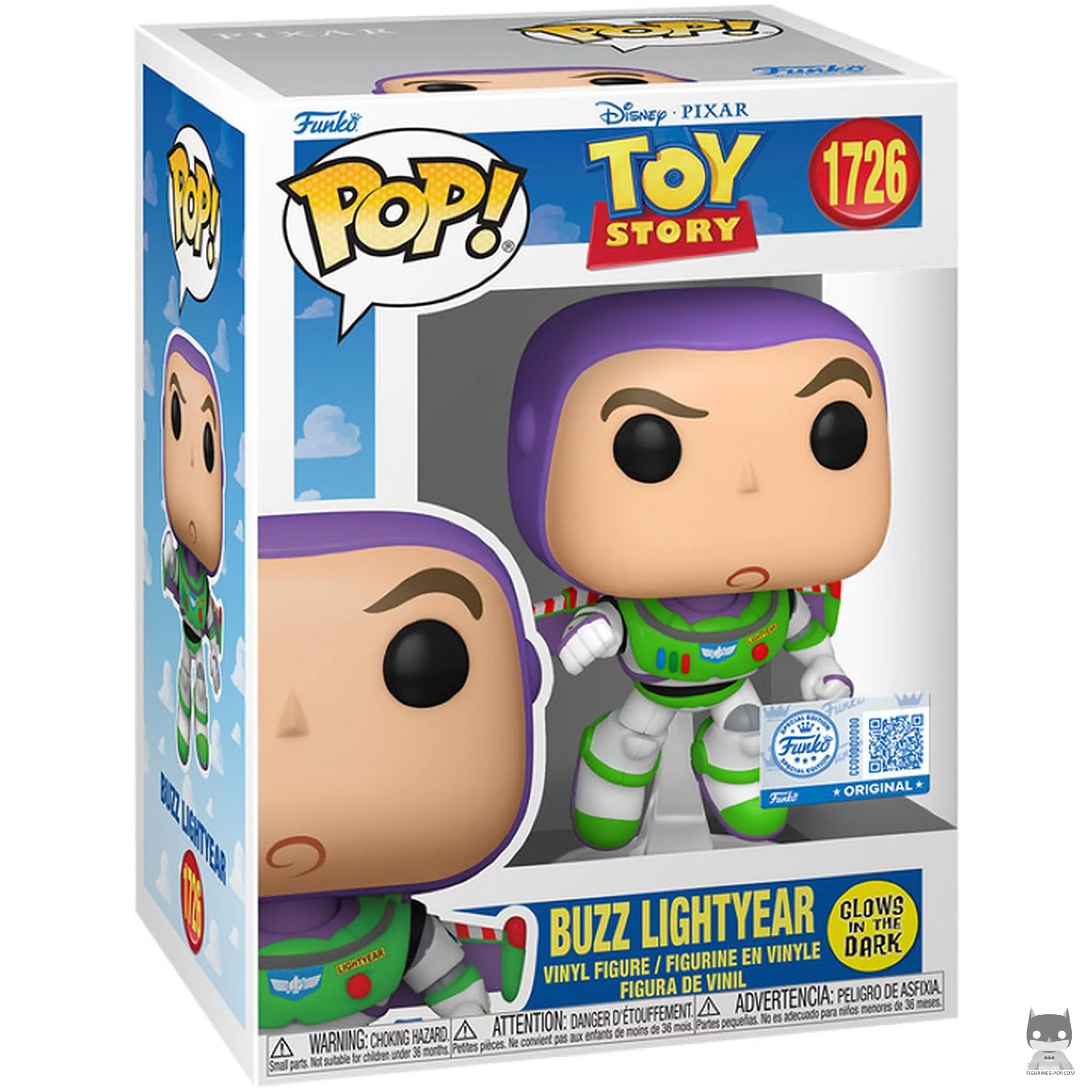 Figura Funko Pop! Buzz Lightyear (Brilla en la oscuridad) en su caja