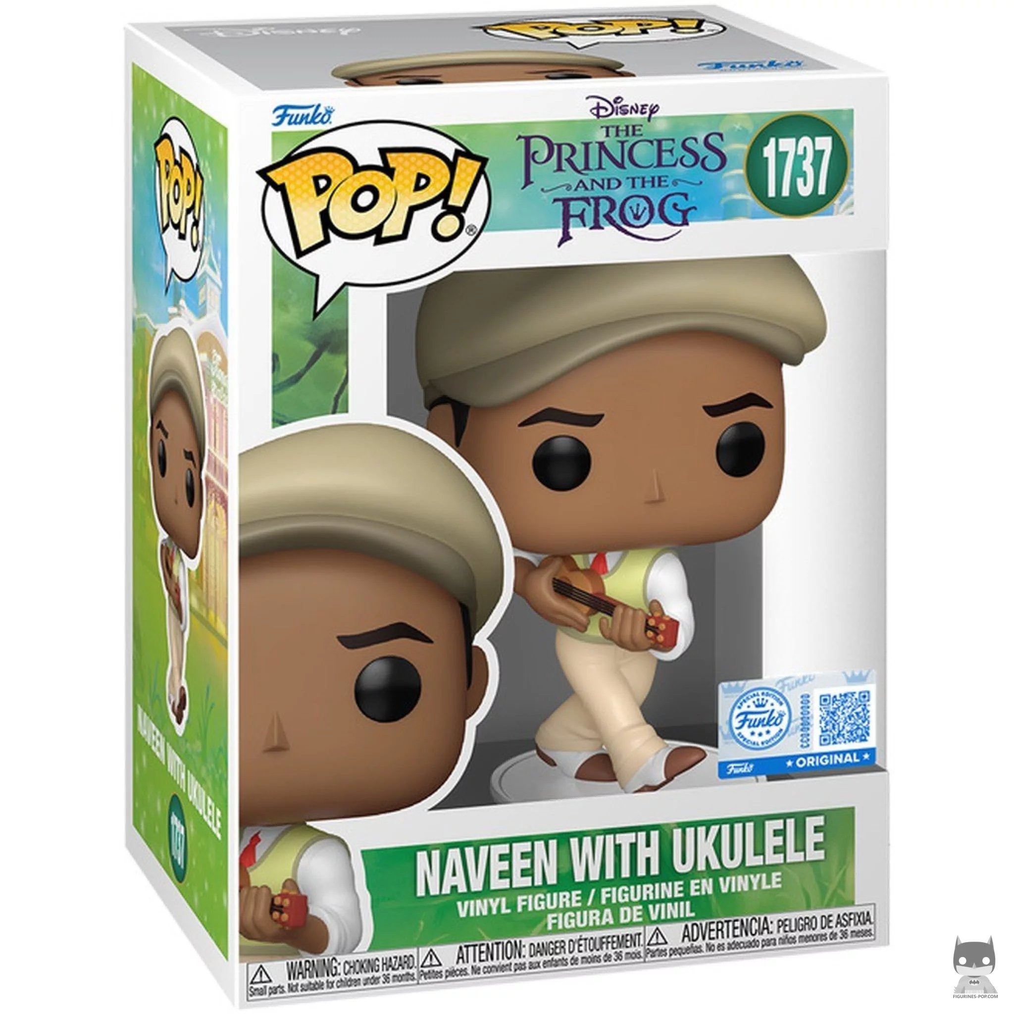 Figura Funko Pop! Naveen con ukelele en su caja