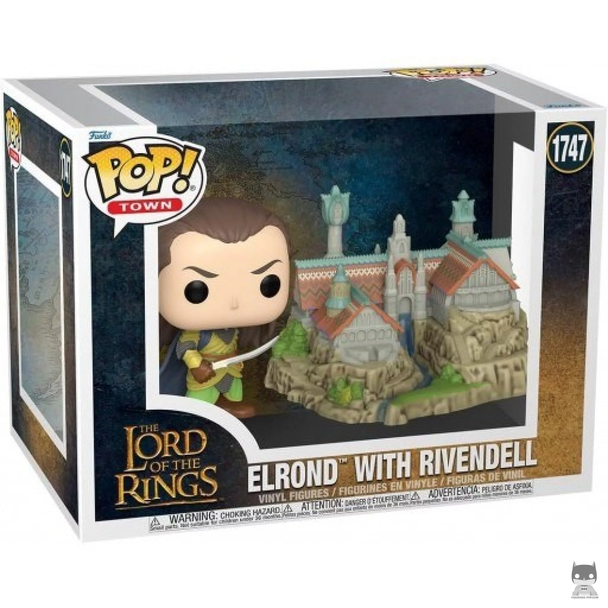 Figura Funko Pop! Lord Elrond con Rivendel en su caja