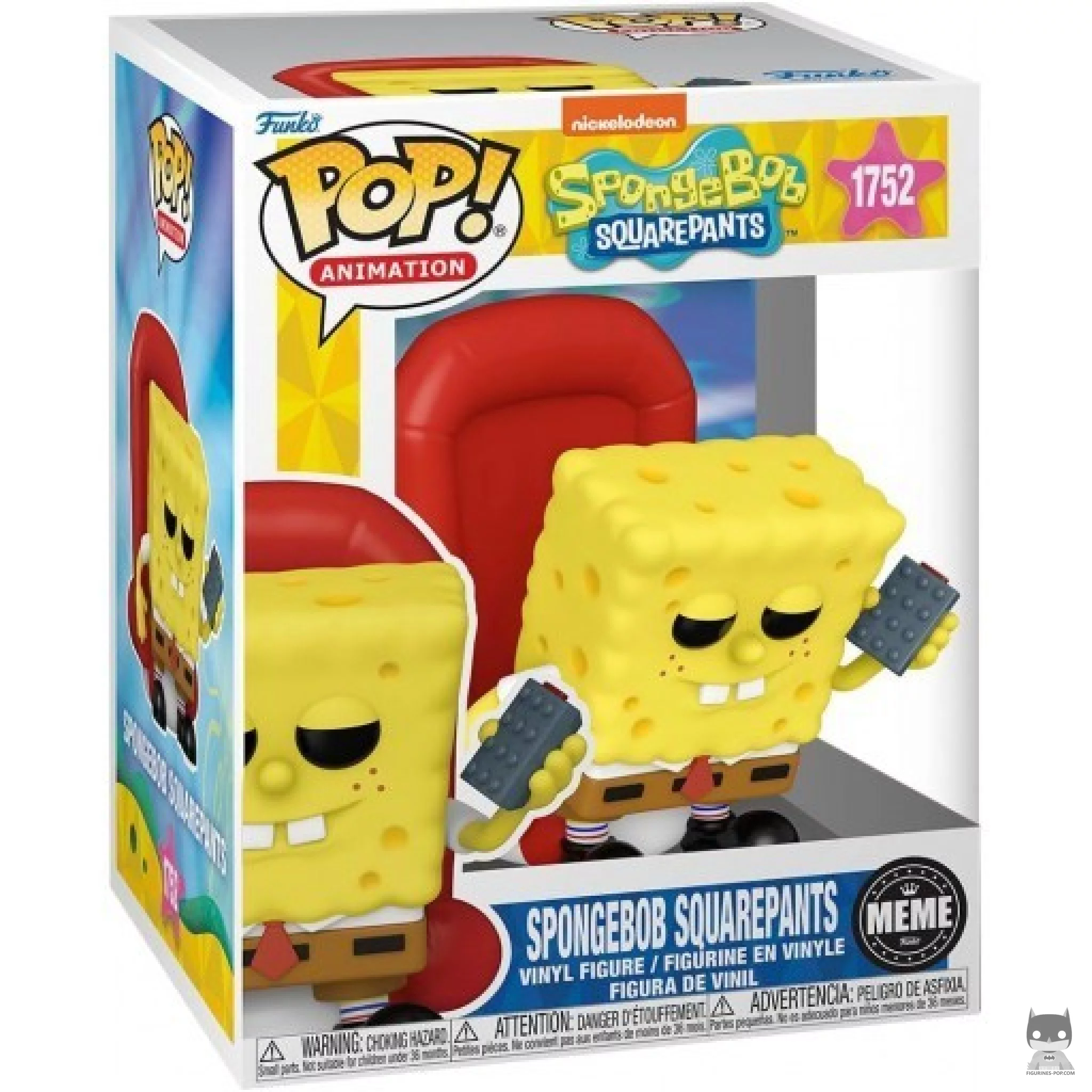 Figura Funko Pop! Bob Esponja (Meme) en su caja