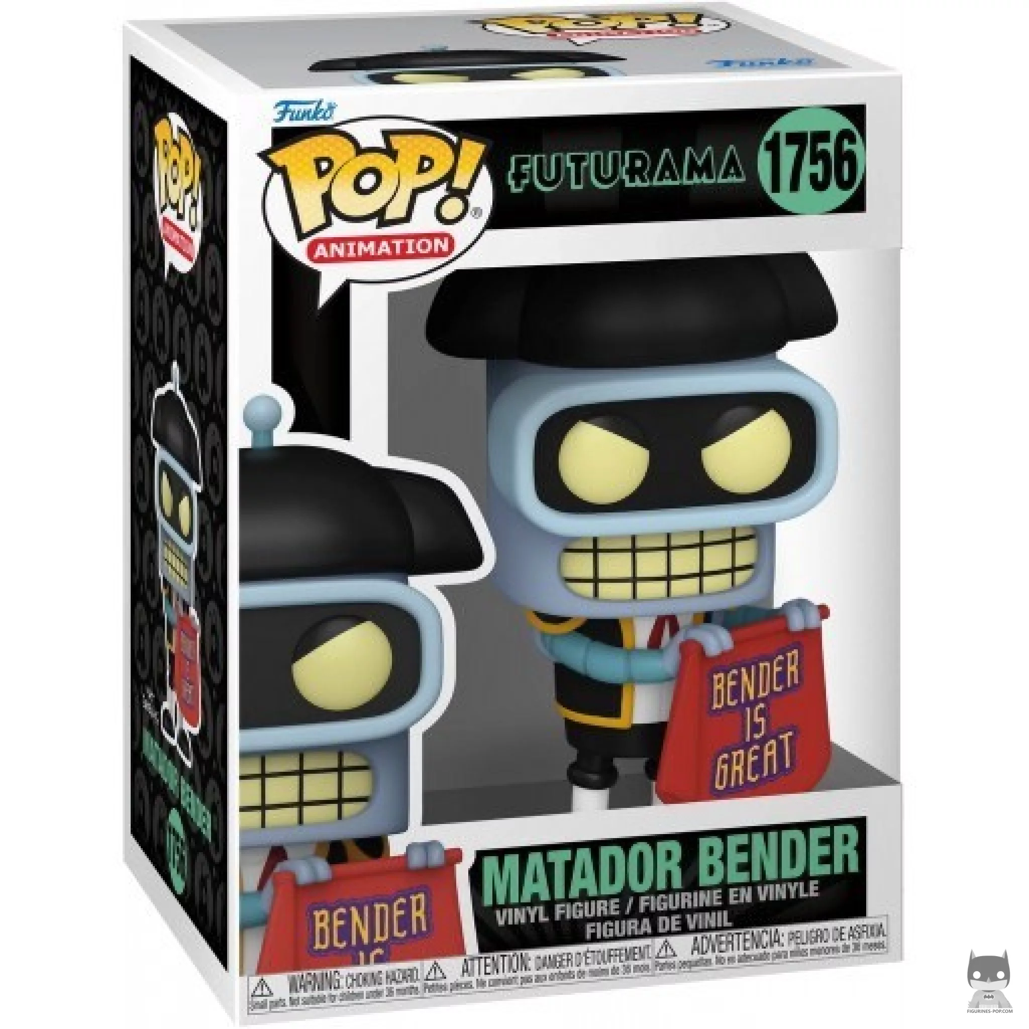 Figura Funko Pop! Bender torero en su caja