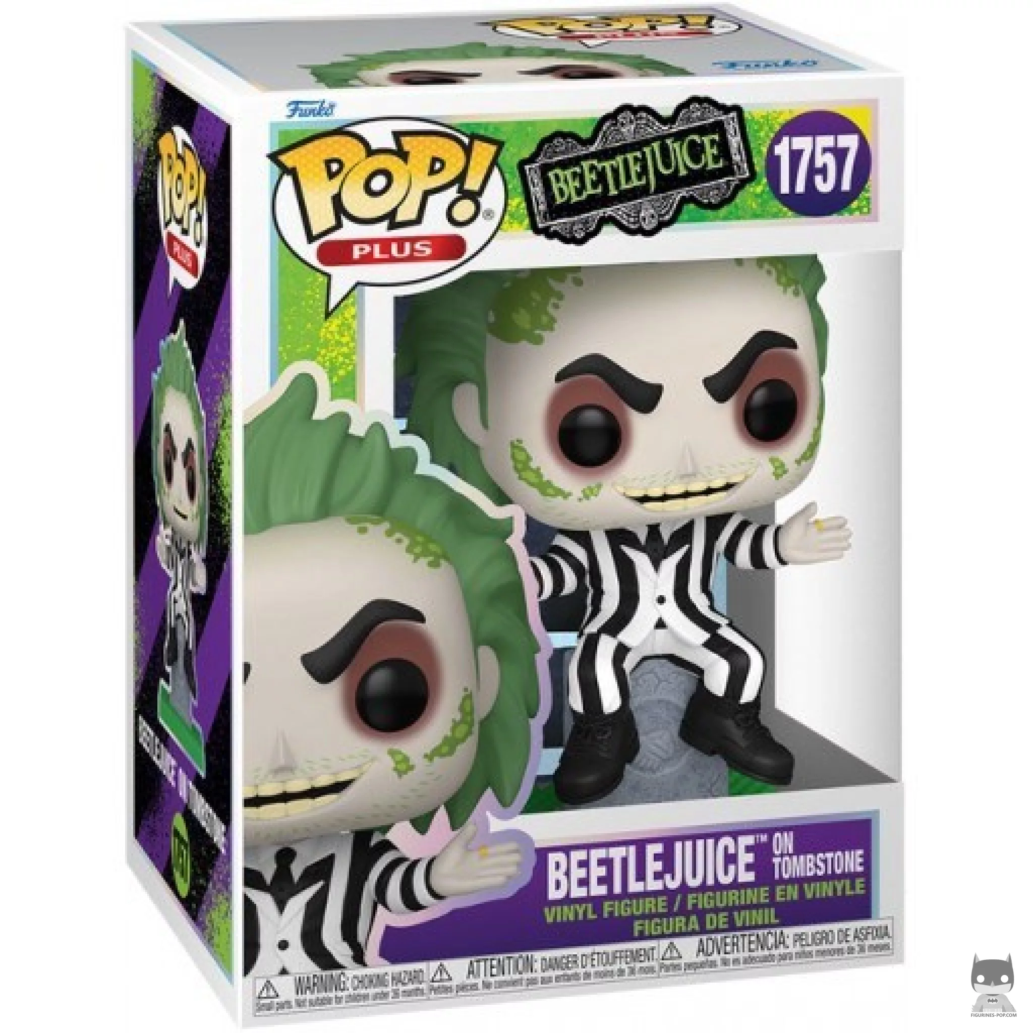 Figura Funko Pop! Beetlejuice en la lápida en su caja
