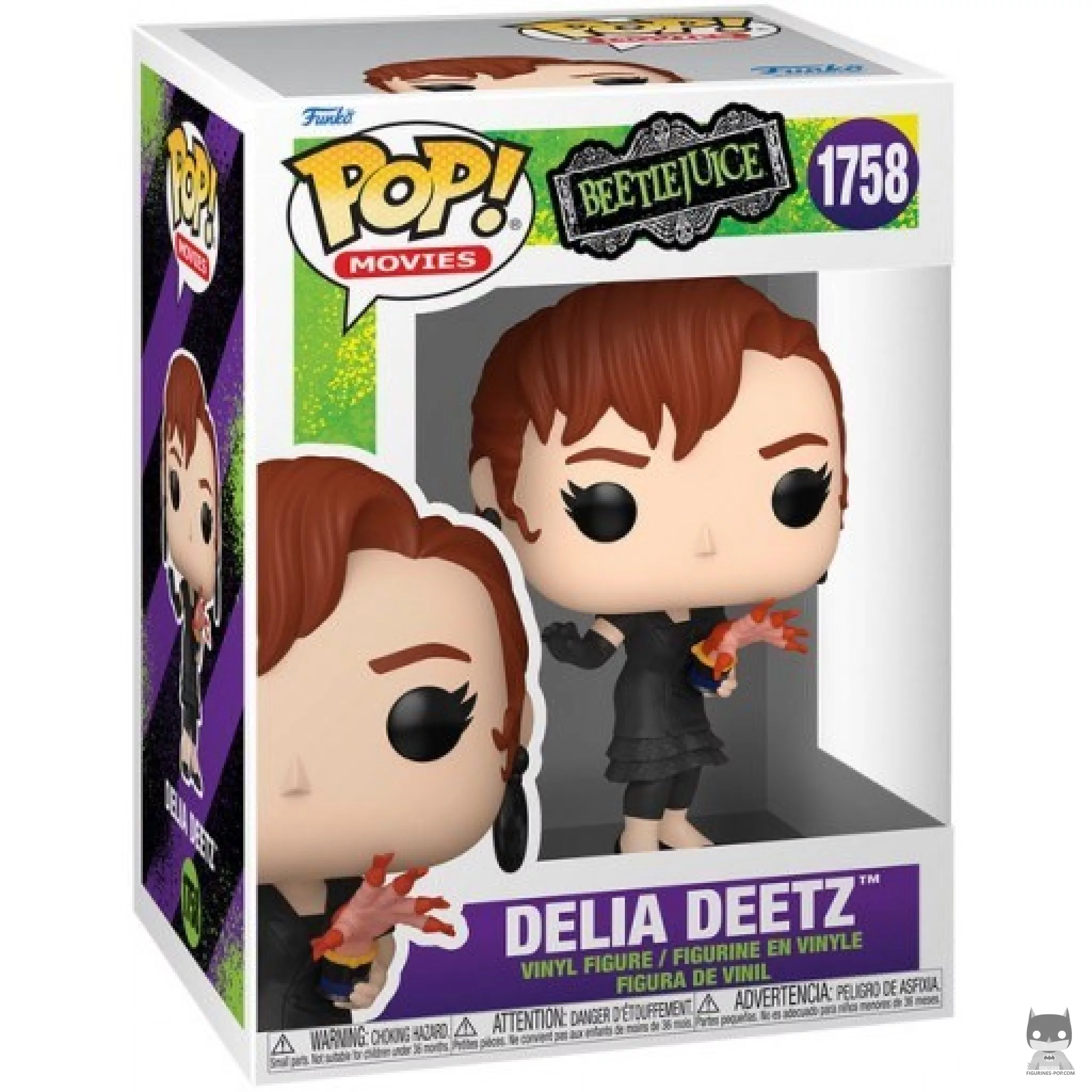 Figura Funko Pop! Delia Deetz en su caja