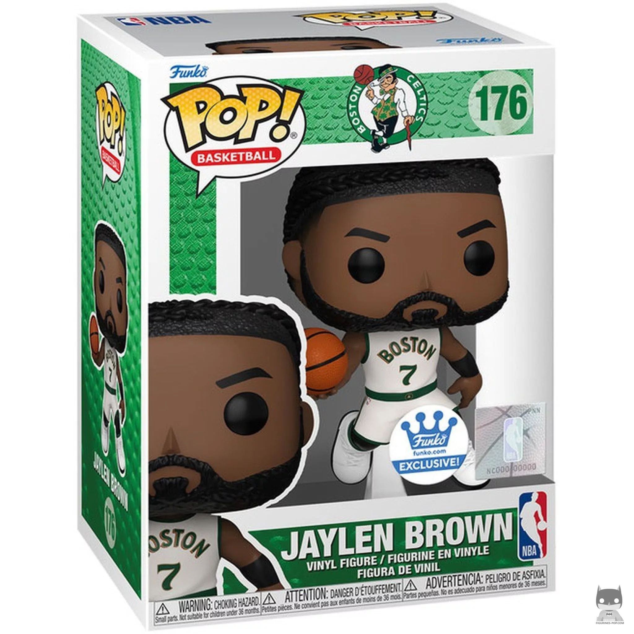 Figura Funko Pop! Jaylen Brown (Camiseta City Edition) en su caja