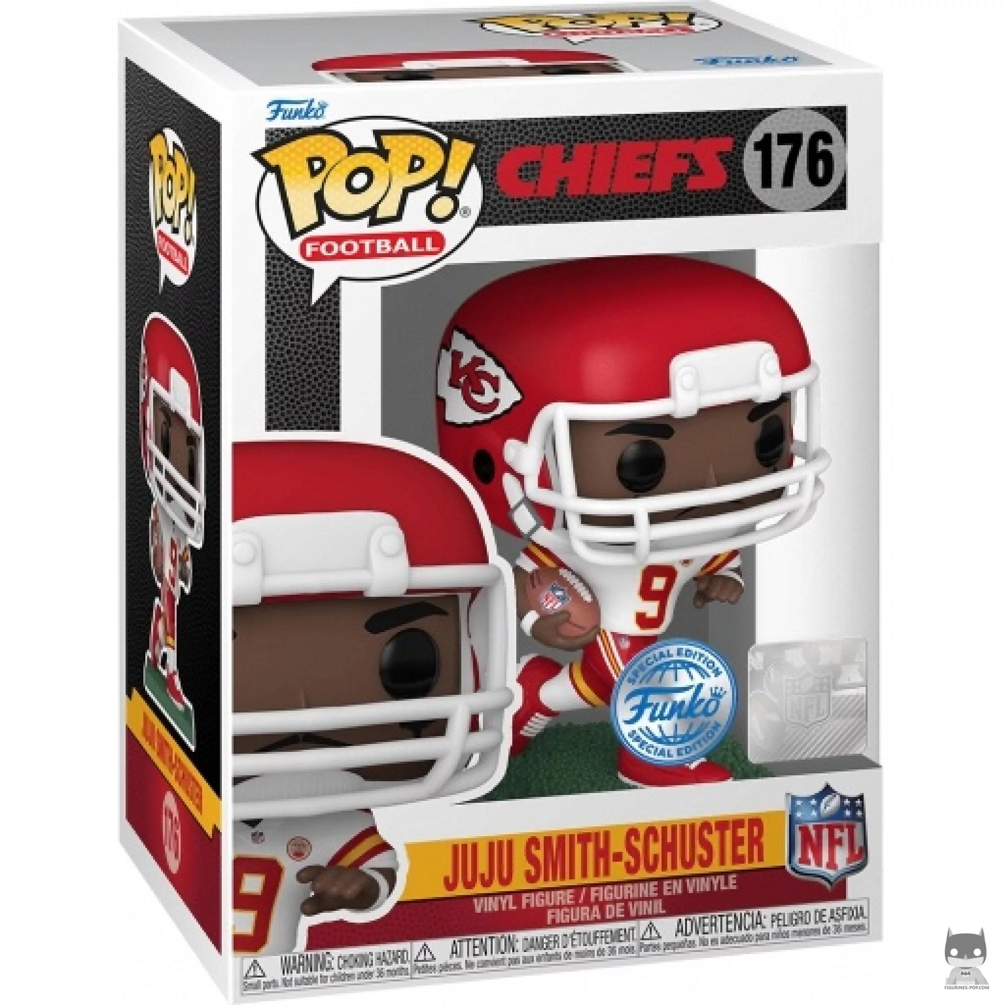 Figura Funko Pop! JuJu Smith-Schuster en su caja