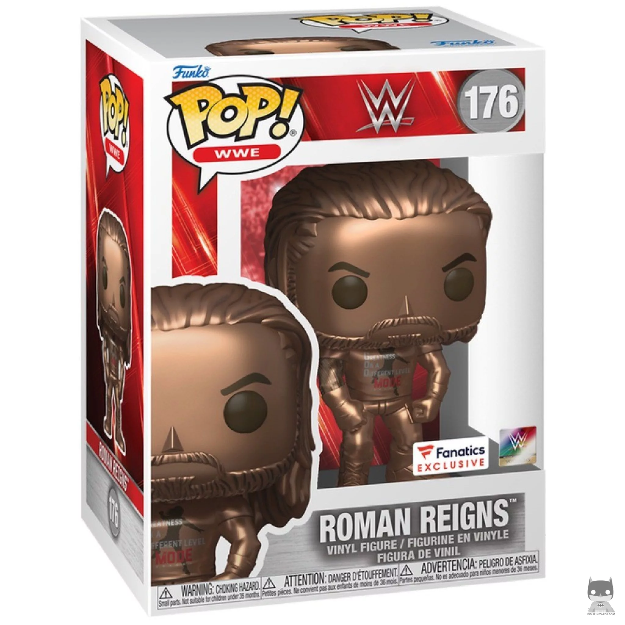 Figura Funko Pop! Roman Reigns (Bronce) en su caja